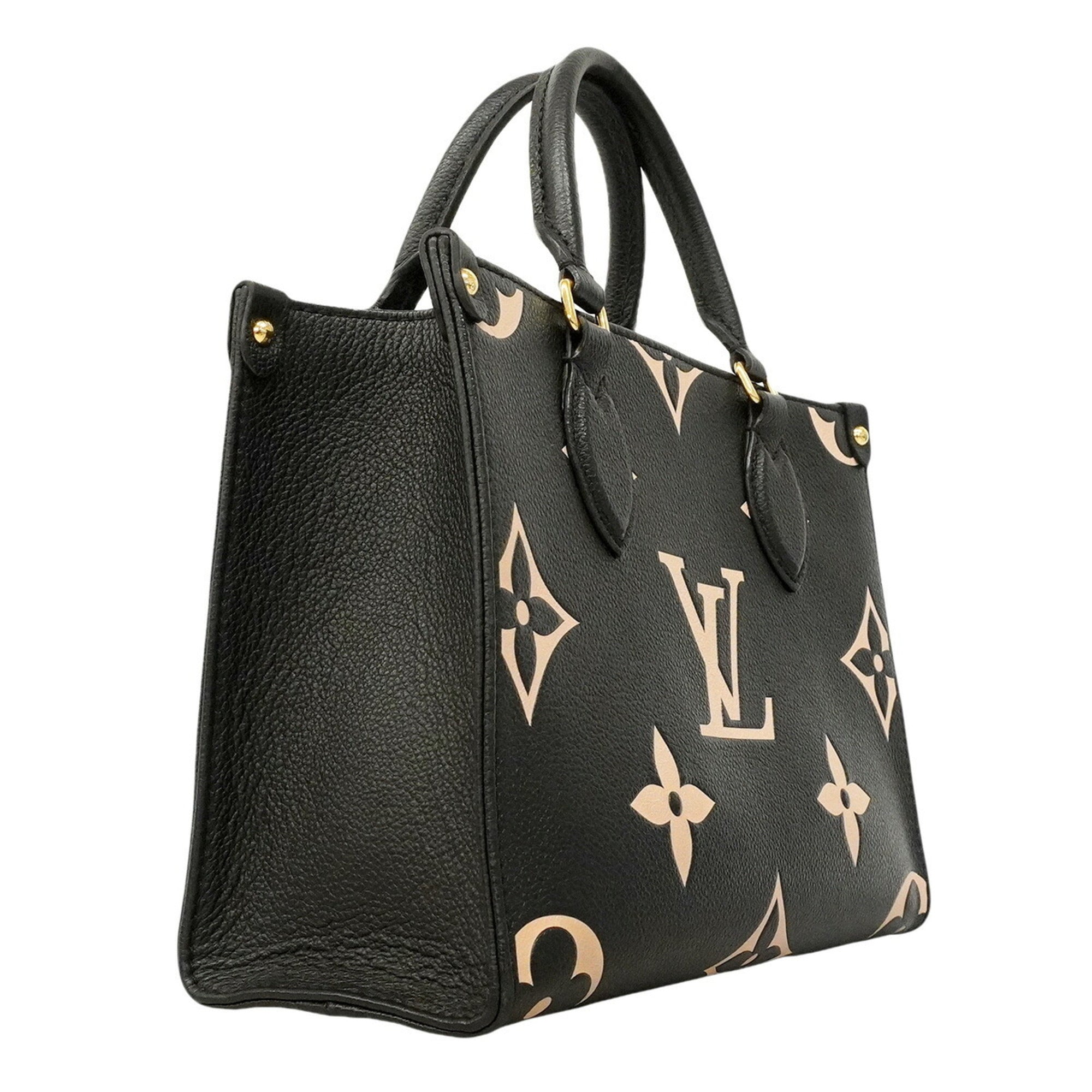 Louis Vuitton Beige Black Handbag (Pre-Owned)