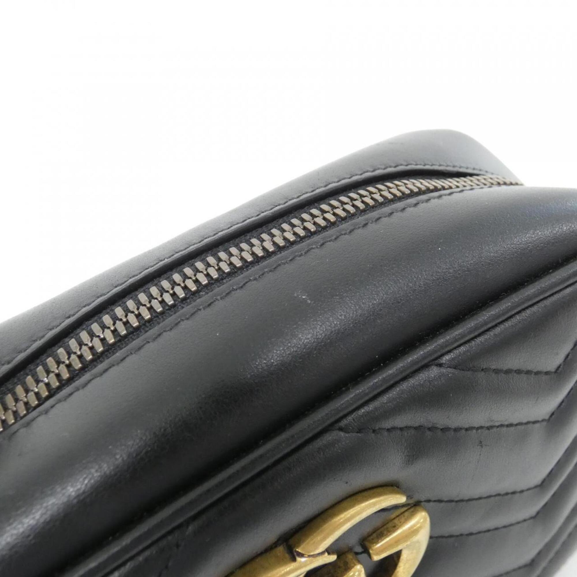 Gucci Gg Marmont Black Quilting Shoulder Bag (Pre-Owned)