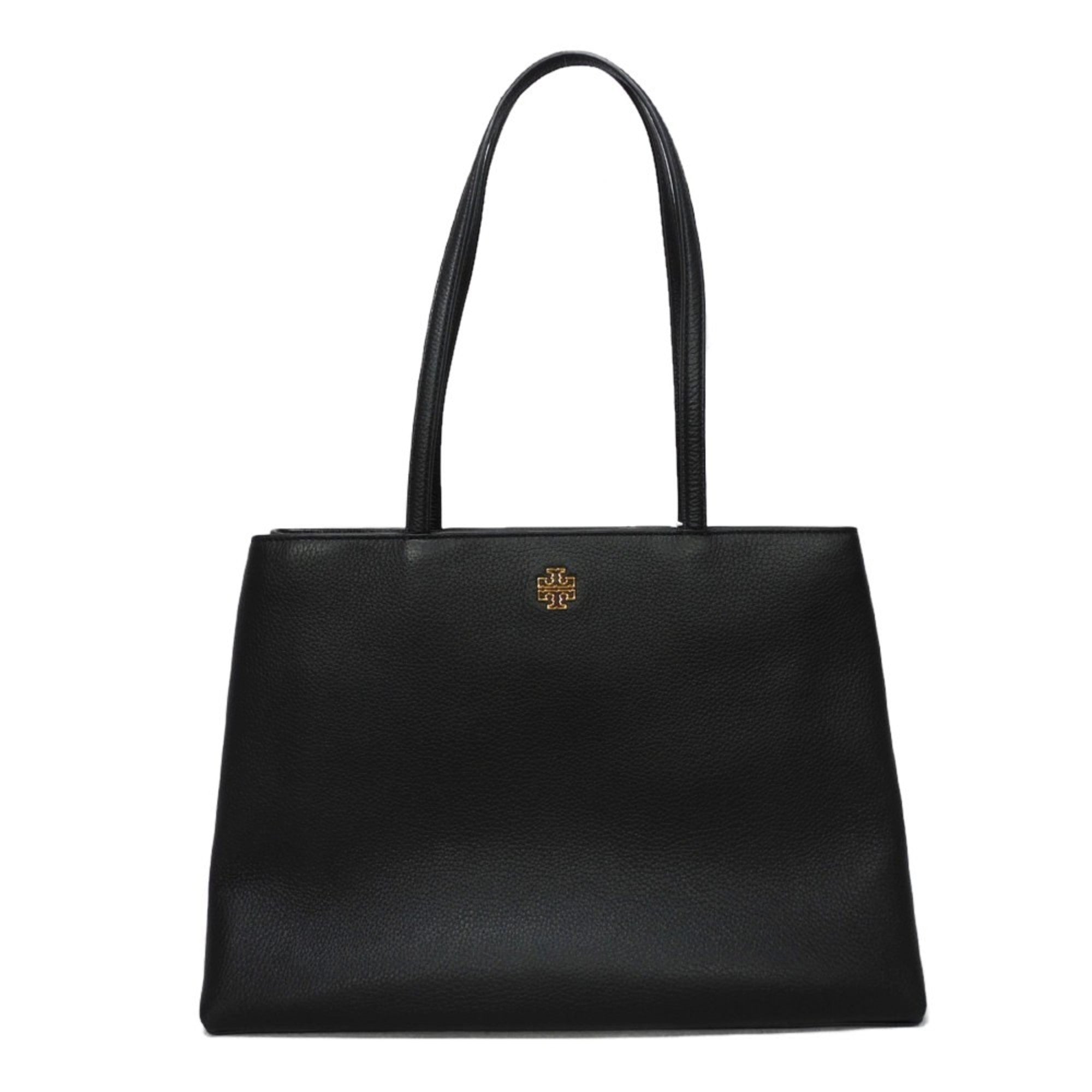 Tory Burch Black Leather Shoulder Bag Tote Bag (Pre-Owned)