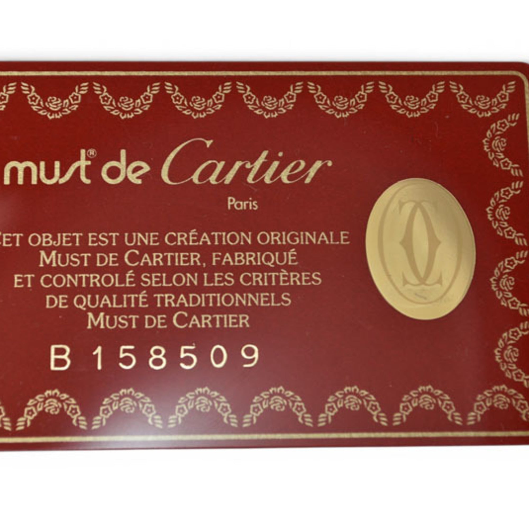 Cartier Must Bordeaux Leather Long Wallet (Bi-Fold) (Pre-Owned)