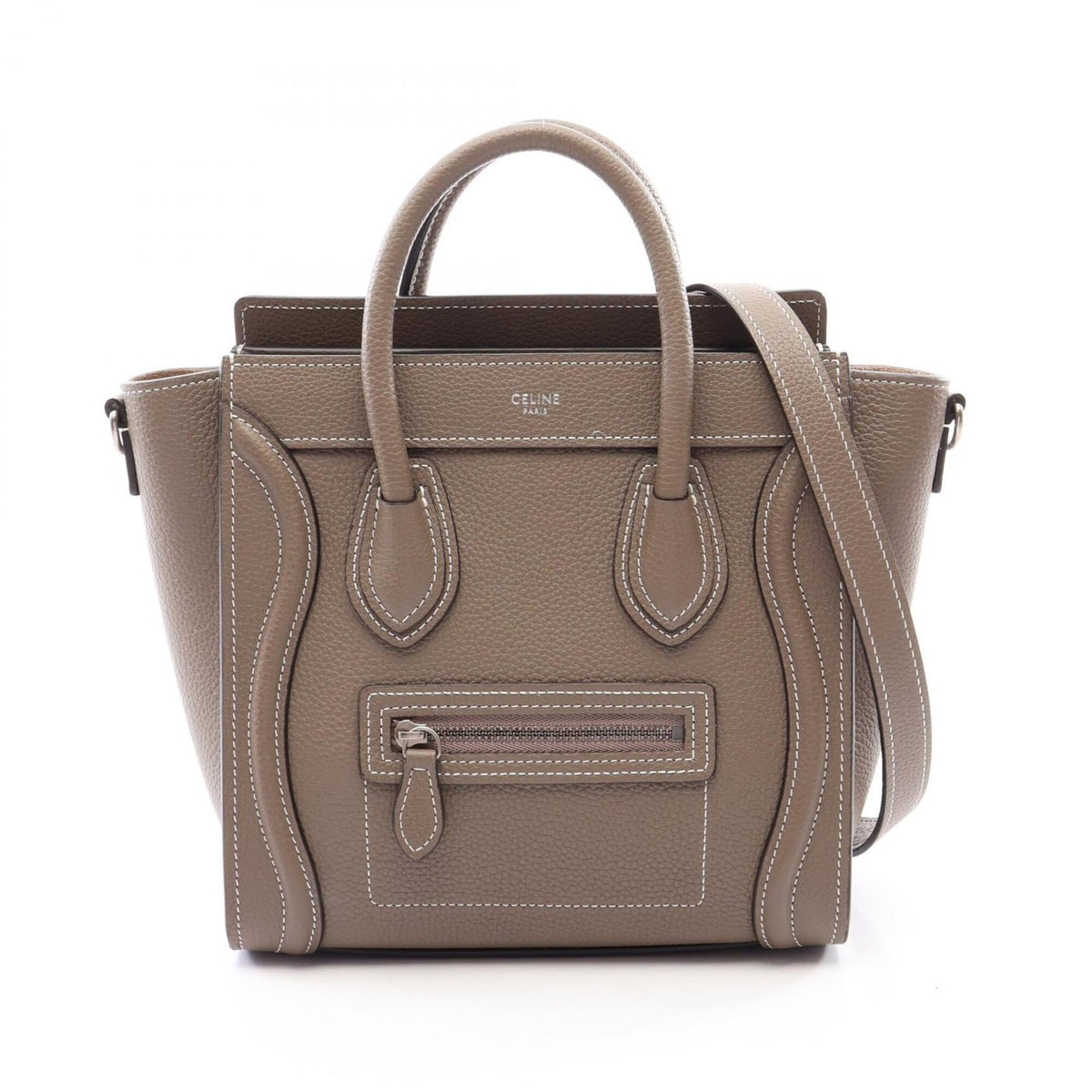 Celine Gray Leather Handbag (Pre-Owned)