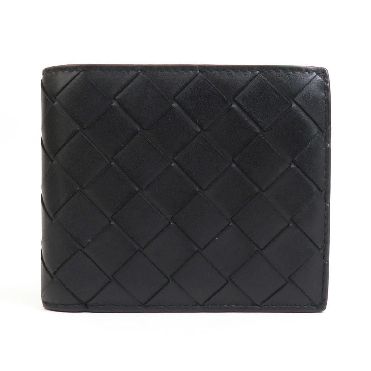 Bottega Veneta Black Leather Wallet (Bi-Fold) (Pre-Owned)
