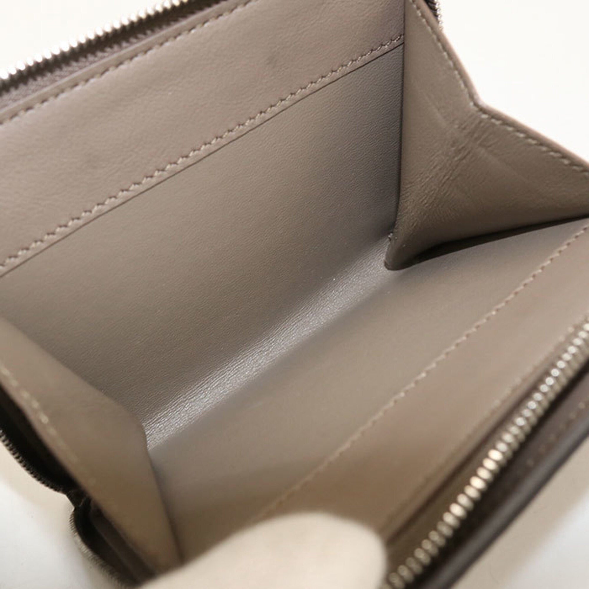 Fendi Gray Leather Wallet (Bi-Fold) (Pre-Owned)