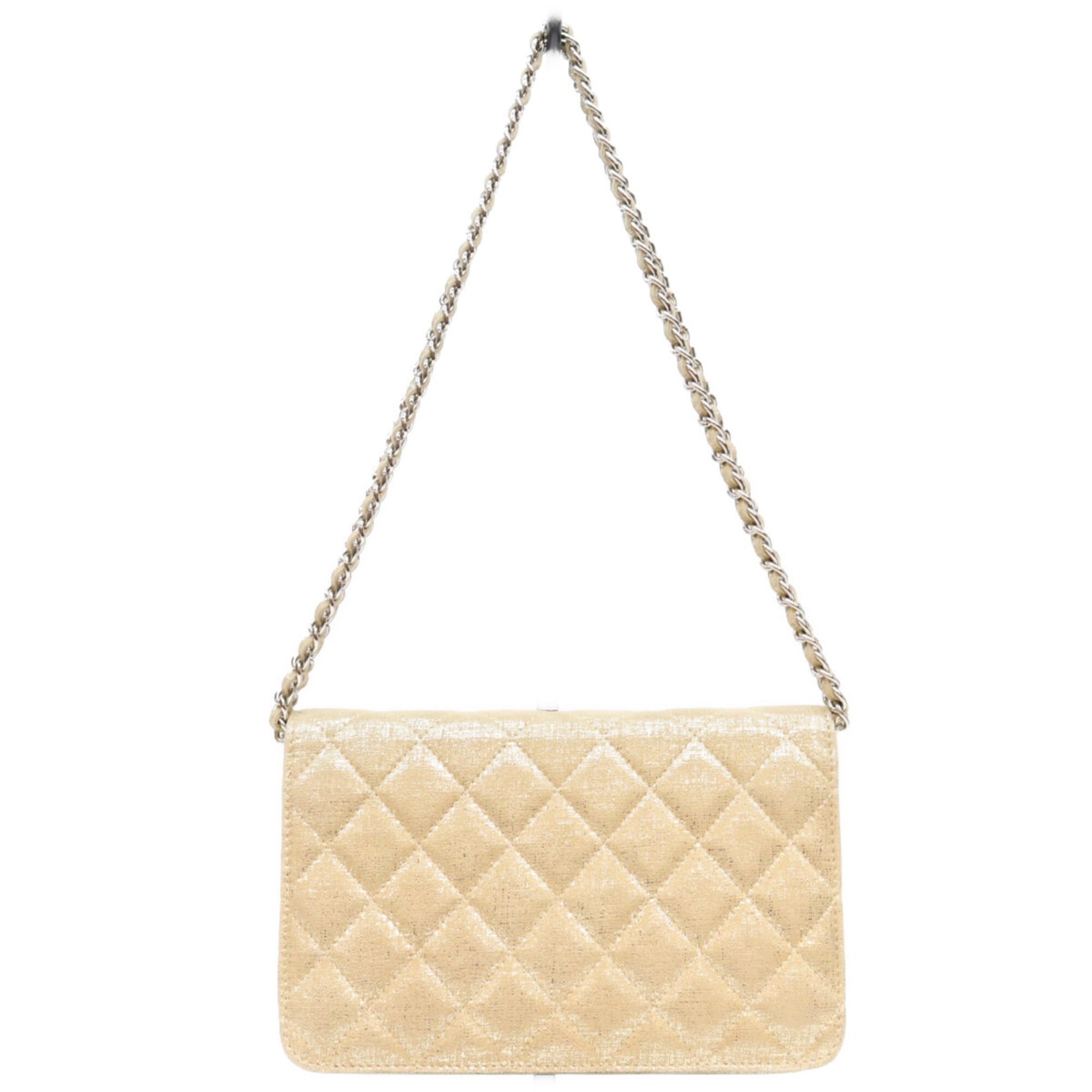 Chanel Gold Leather Shoulder Bag (Pre-Owned)