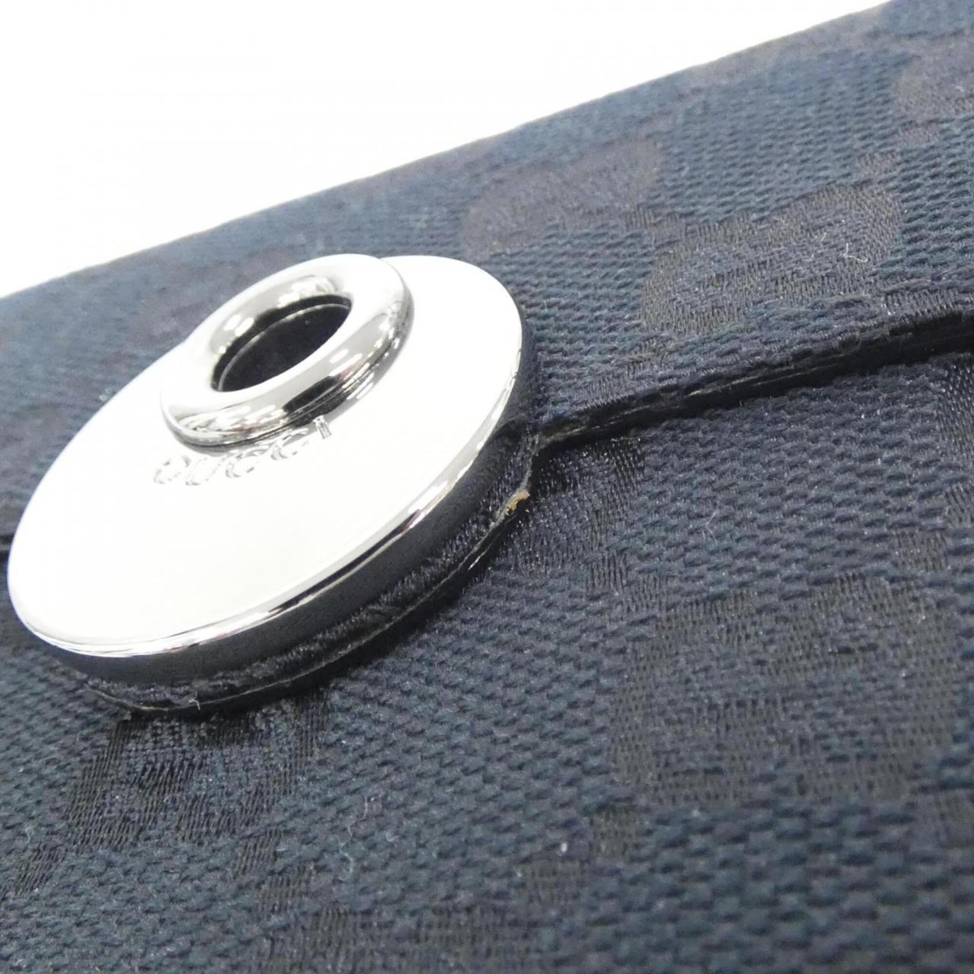 Gucci Black Gg Canvas Wallet (Tri-Fold) (Pre-Owned)