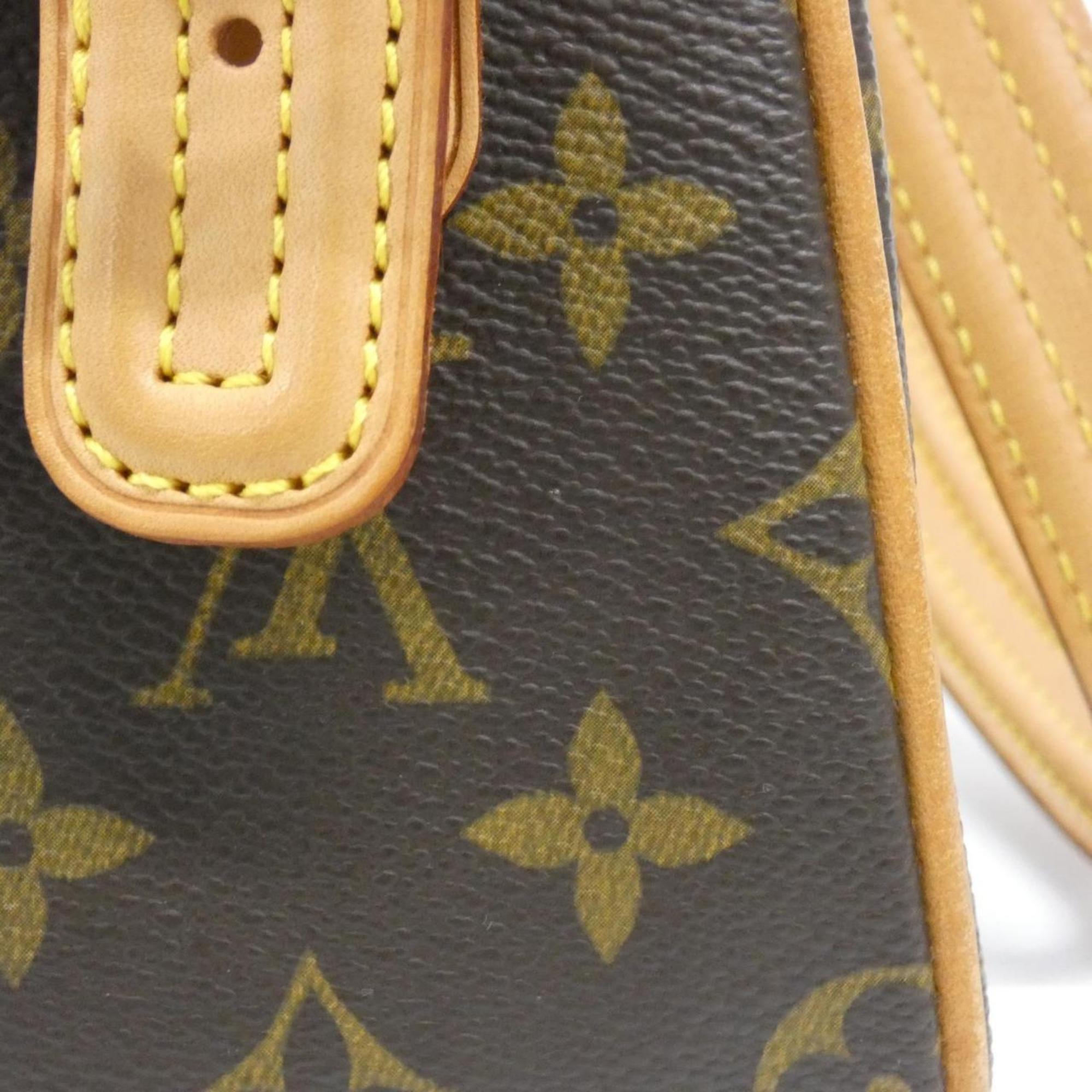 Louis Vuitton Marron Coated Canvas Shoulder Bag (Pre-Owned)