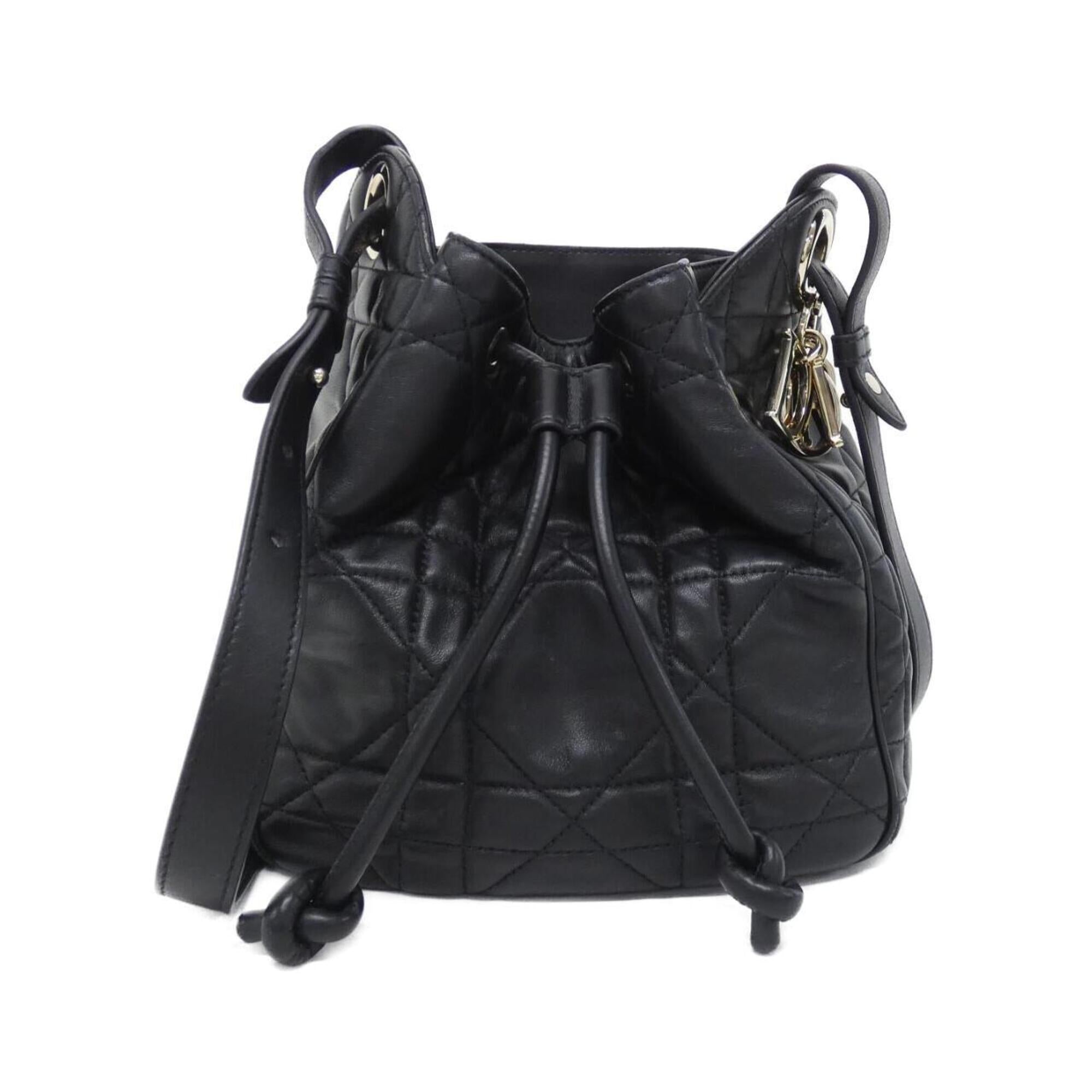 Christian Dior Black Leather Shoulder Bag (Pre-Owned)
