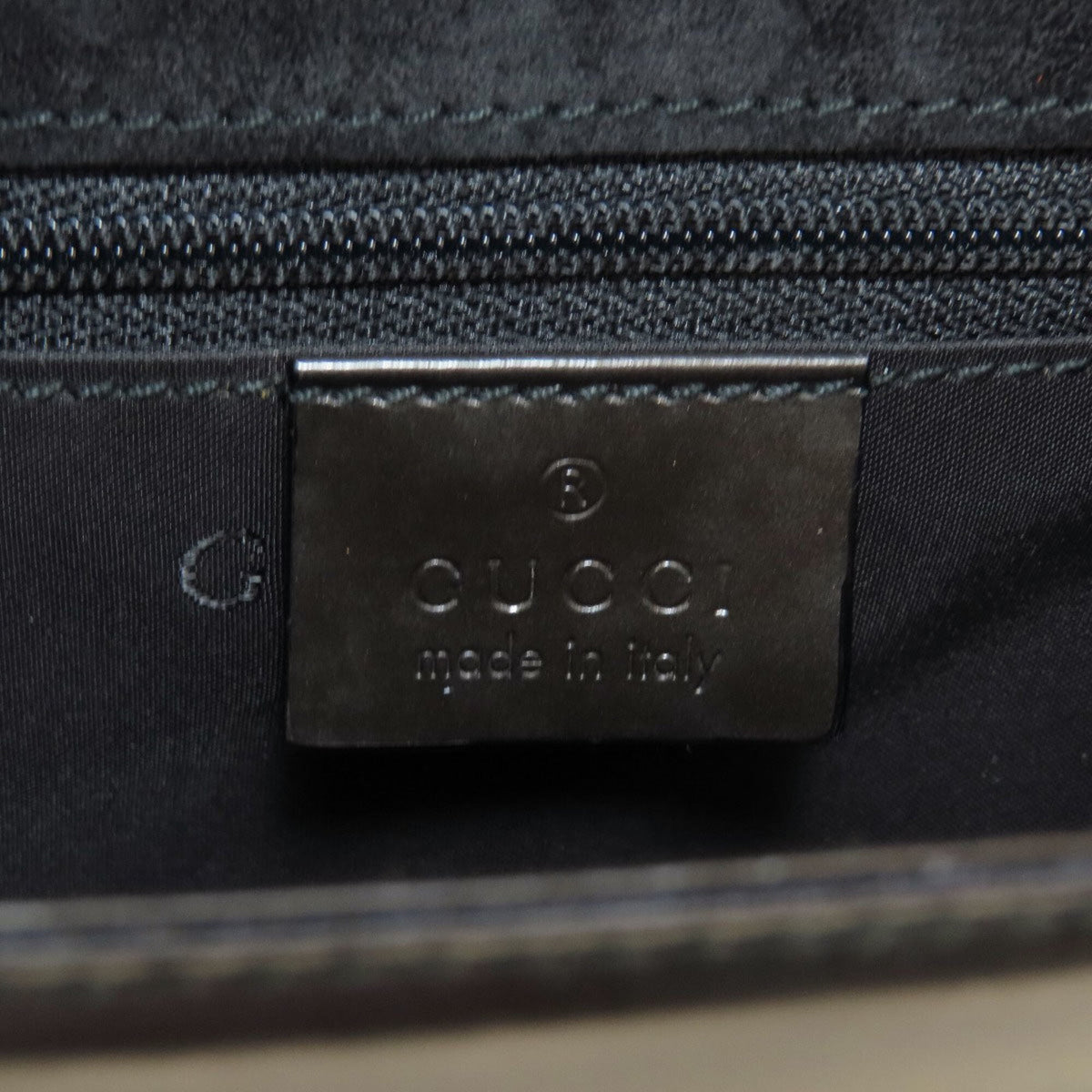 Gucci Black Gray Patent Leather Shoulder Bag (Pre-Owned)