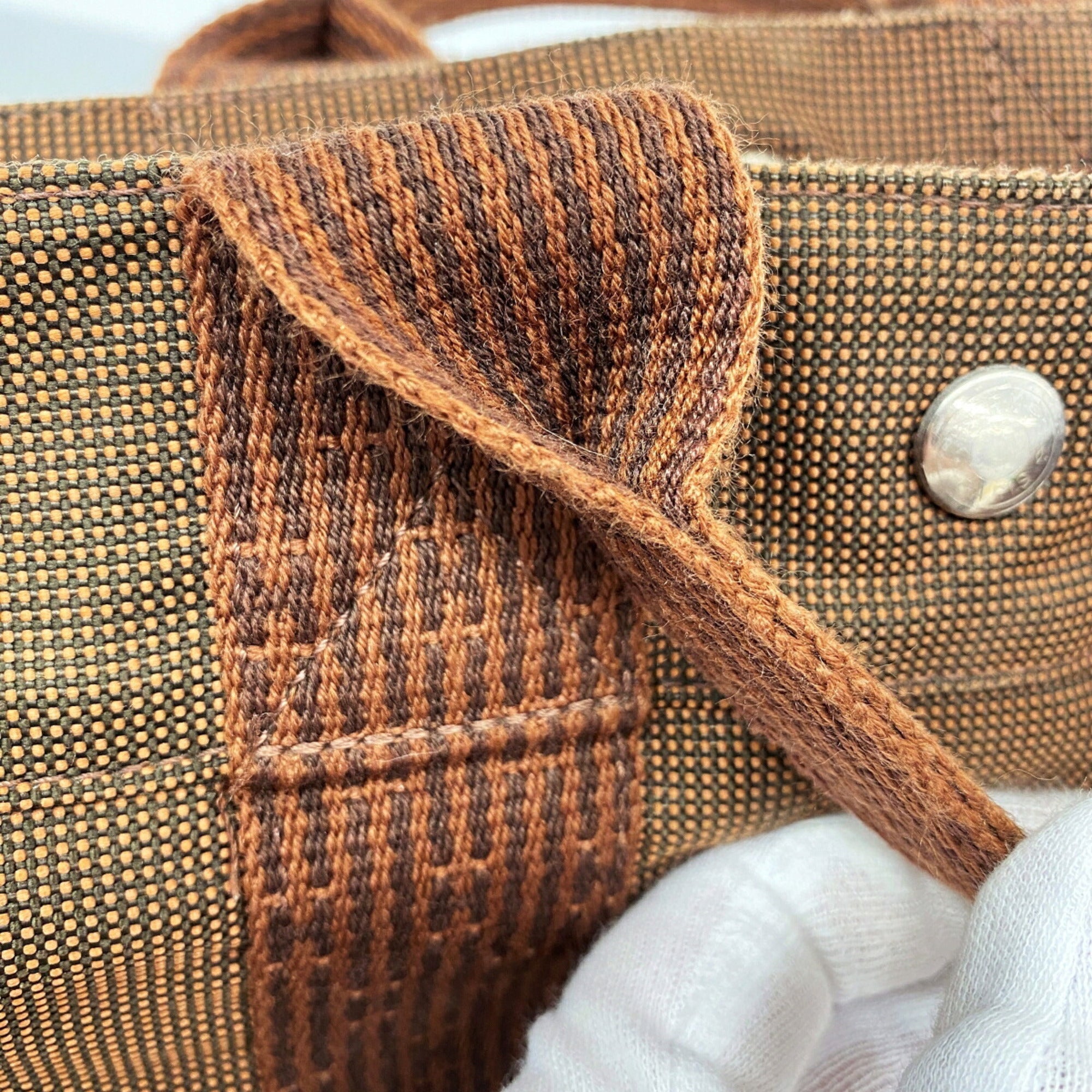 Hermes Brown Nylon Tote Bag (Pre-Owned)