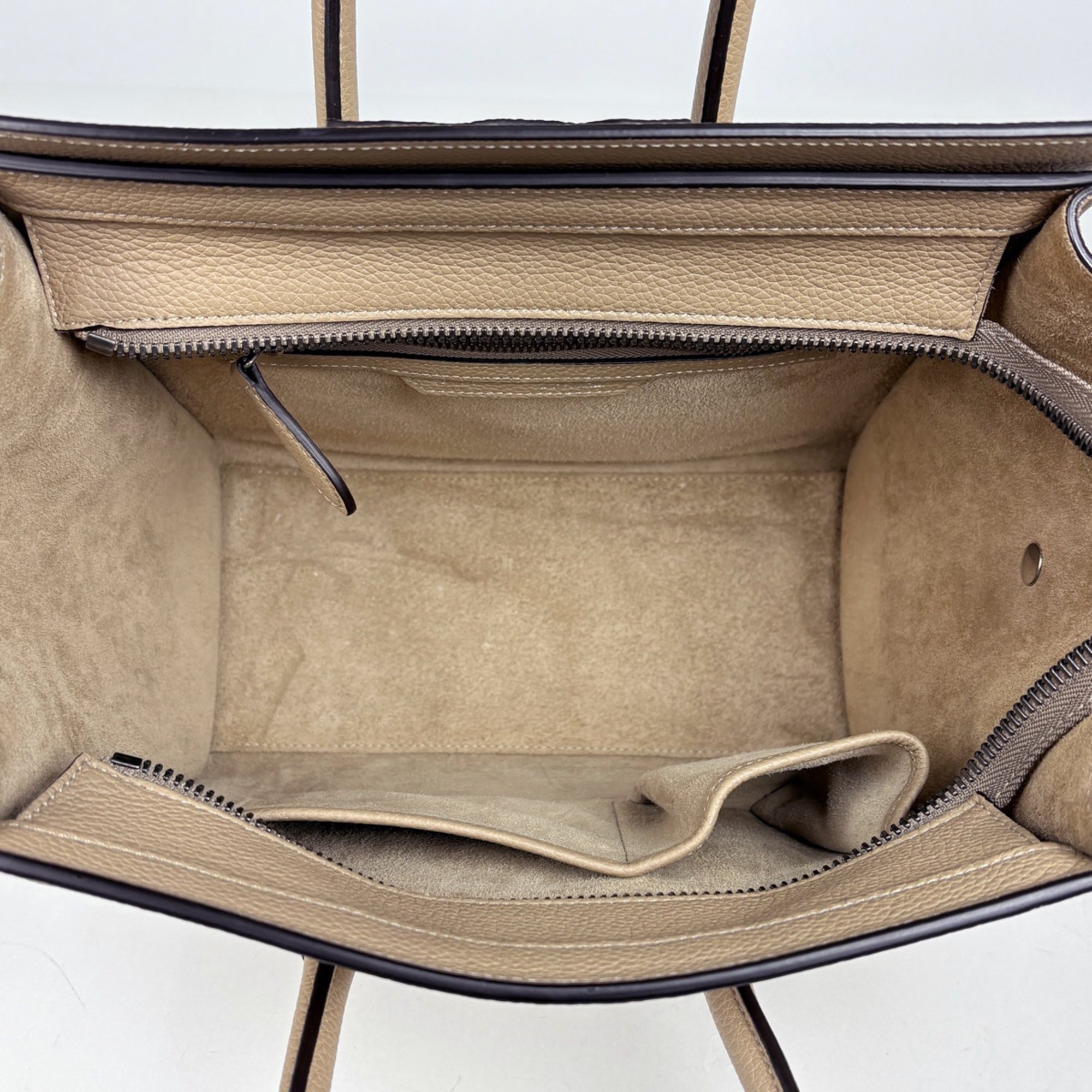 Celine Beige Leather Handbag Tote Bag (Pre-Owned)