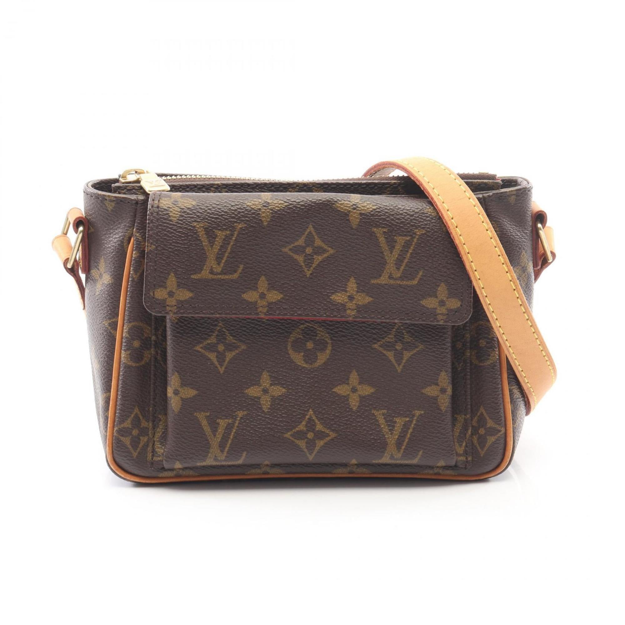 Louis Vuitton Brown Monogram Coated Canvas Leather Handbag Shoulder Bag (Pre-Owned)