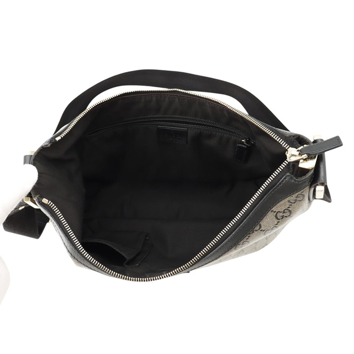 Gucci Black Gold Gray Pvc Leather Shoulder Bag (Pre-Owned)