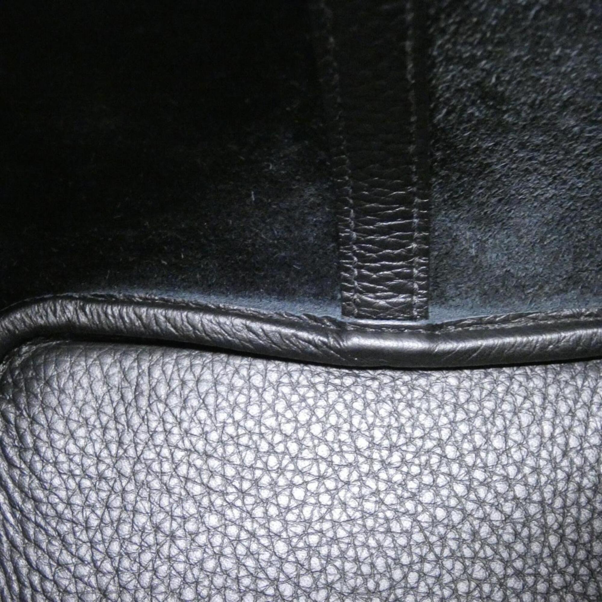 Hermes Black Taurillon Clemence Leather Handbag (Pre-Owned)
