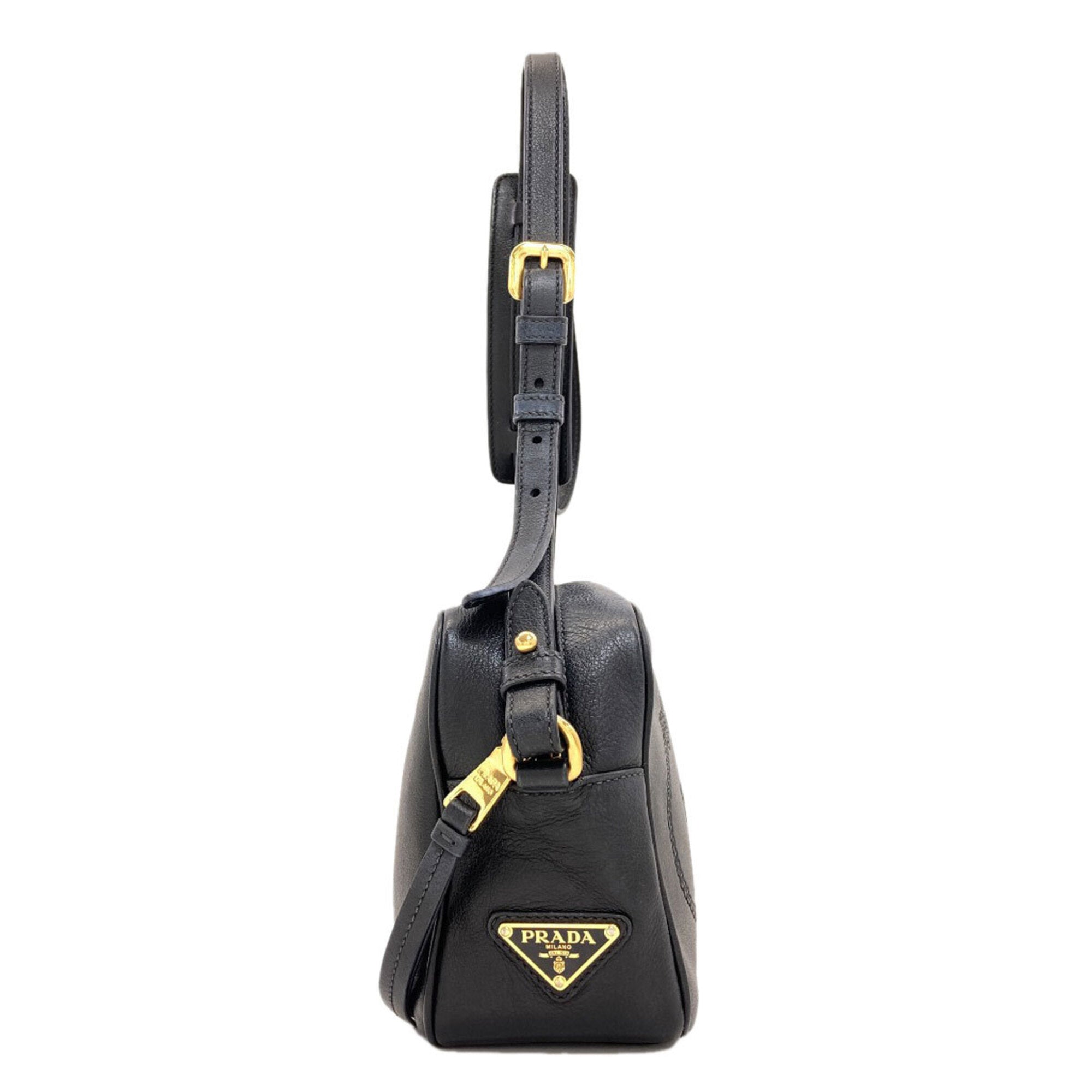 Prada Black Leather Shoulder Bag (Pre-Owned)