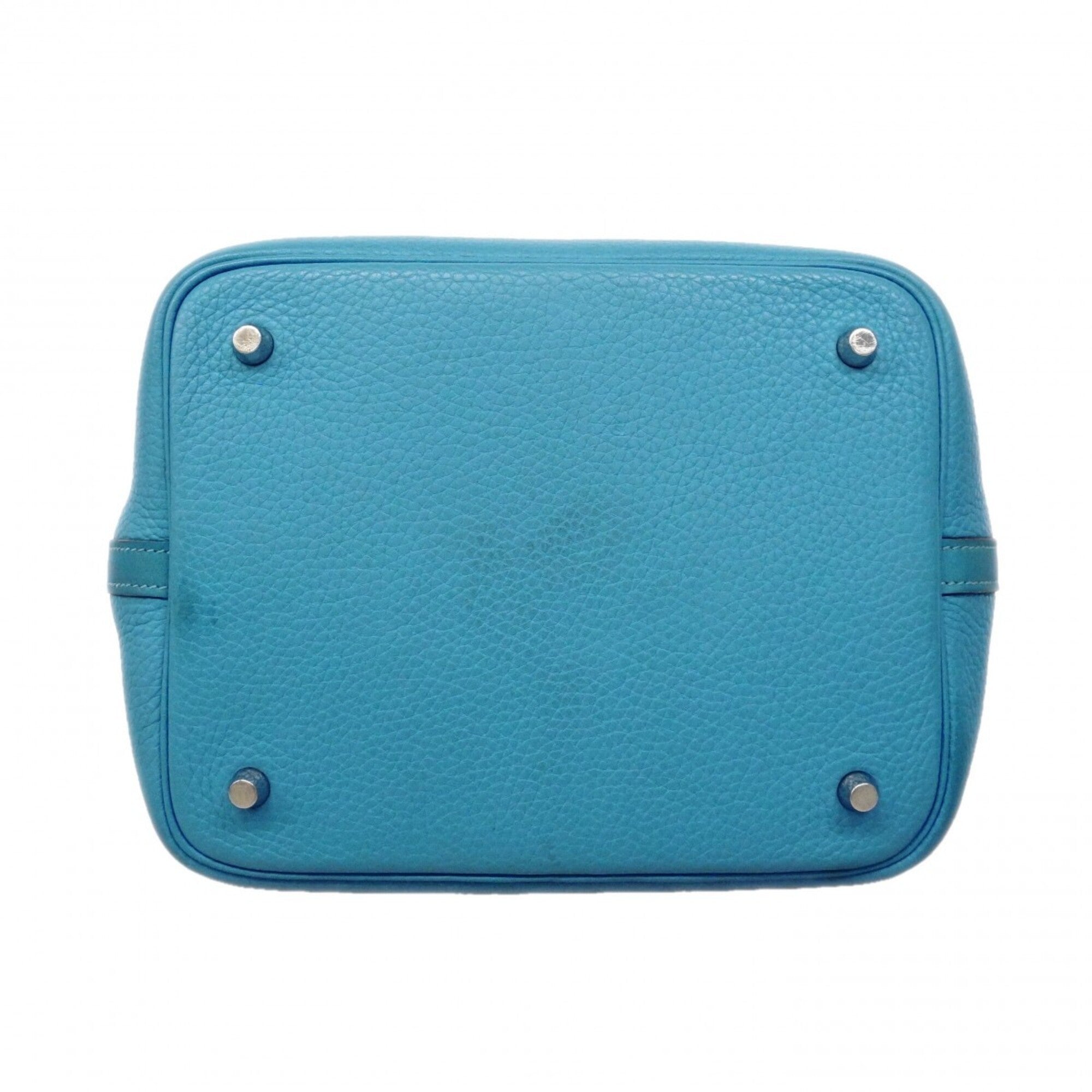 Hermes Blue Paradise Taurillon Clemence Leather Swift Leather Handbag (Pre-Owned)