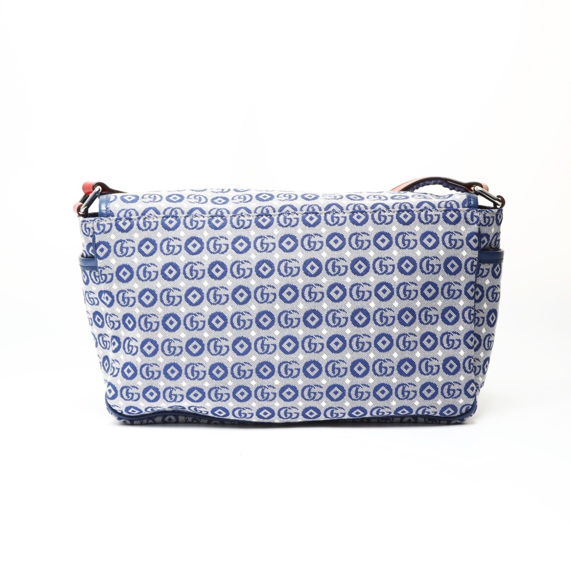Gucci Gg Canvas Blue Gg Canvas Shoulder Bag (Pre-Owned)