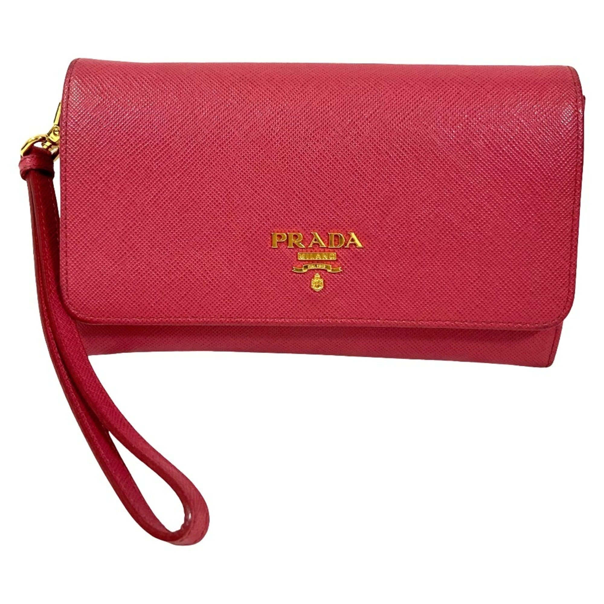 Prada Pink Saffiano Wallet (Bi-Fold) (Pre-Owned)