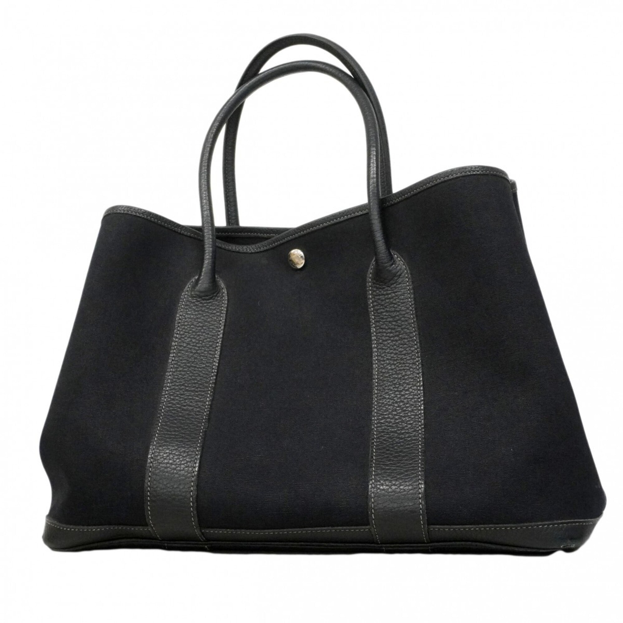 Hermes Black Toile Officier Tote Bag (Pre-Owned)