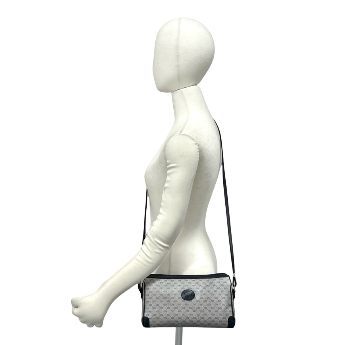 Gucci Navy Leather Pvc Pochette Shoulder Bag (Pre-Owned)