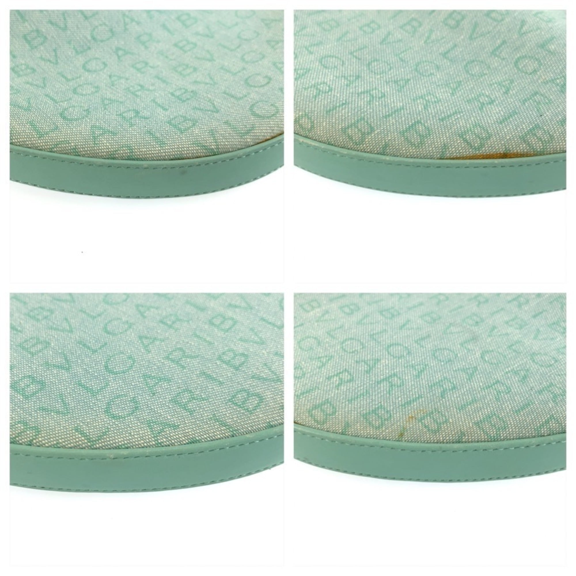 Bvlgari Green Canvas Leather Handbag (Pre-Owned)
