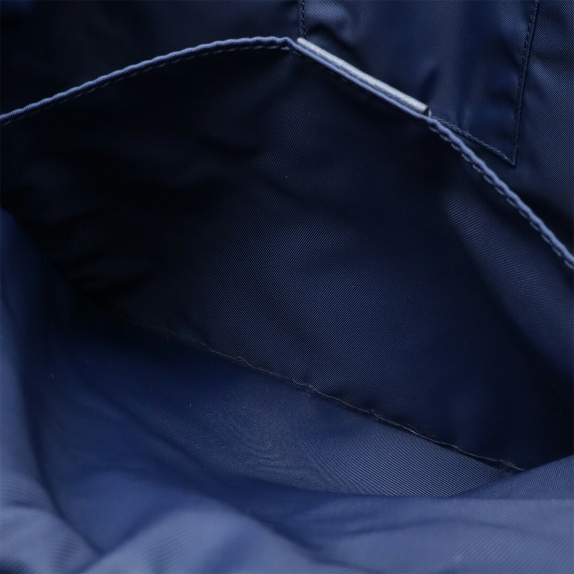 Gucci Navy Nylon Leather Backpack (Pre-Owned)
