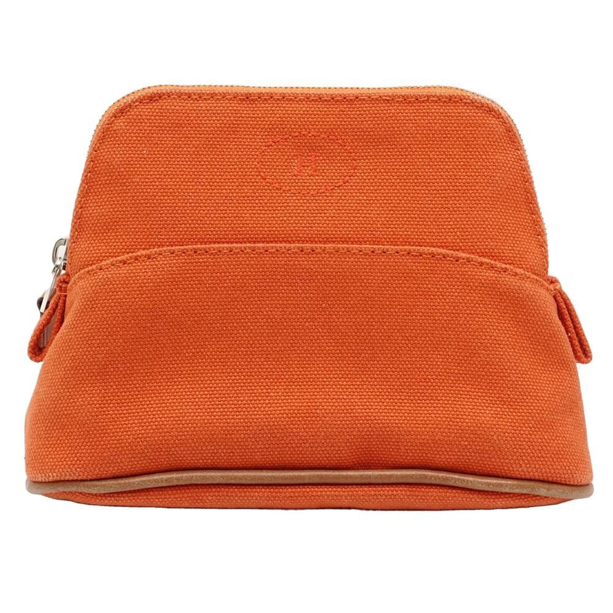 Hermes Orange Canvas Pouch (Pre-Owned)