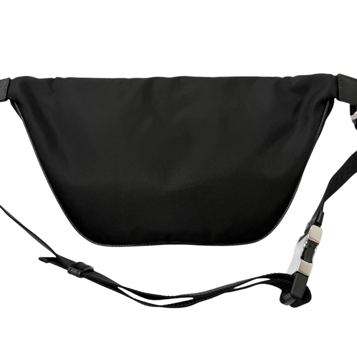 Prada Black Nylon Leather Fanny Pack Sling Bag (Pre-Owned)
