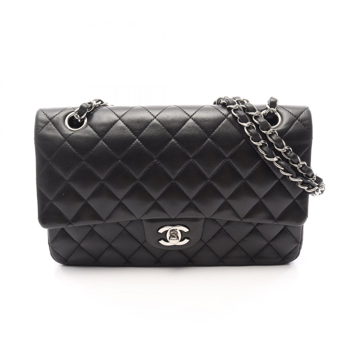 Chanel Black Leather Handbag Shoulder Bag (Pre-Owned)