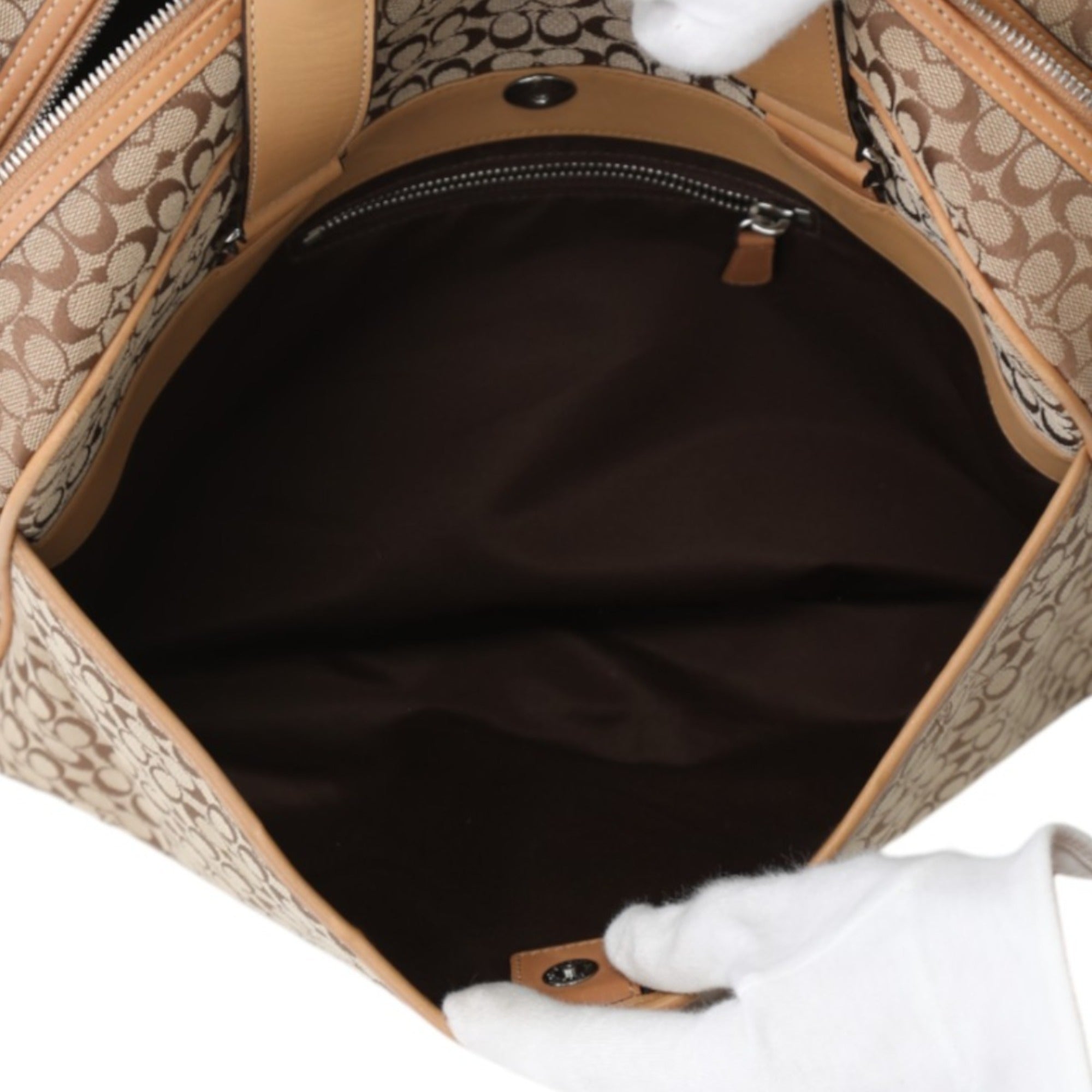 Coach Beige Canvas Briefcase (Pre-Owned)