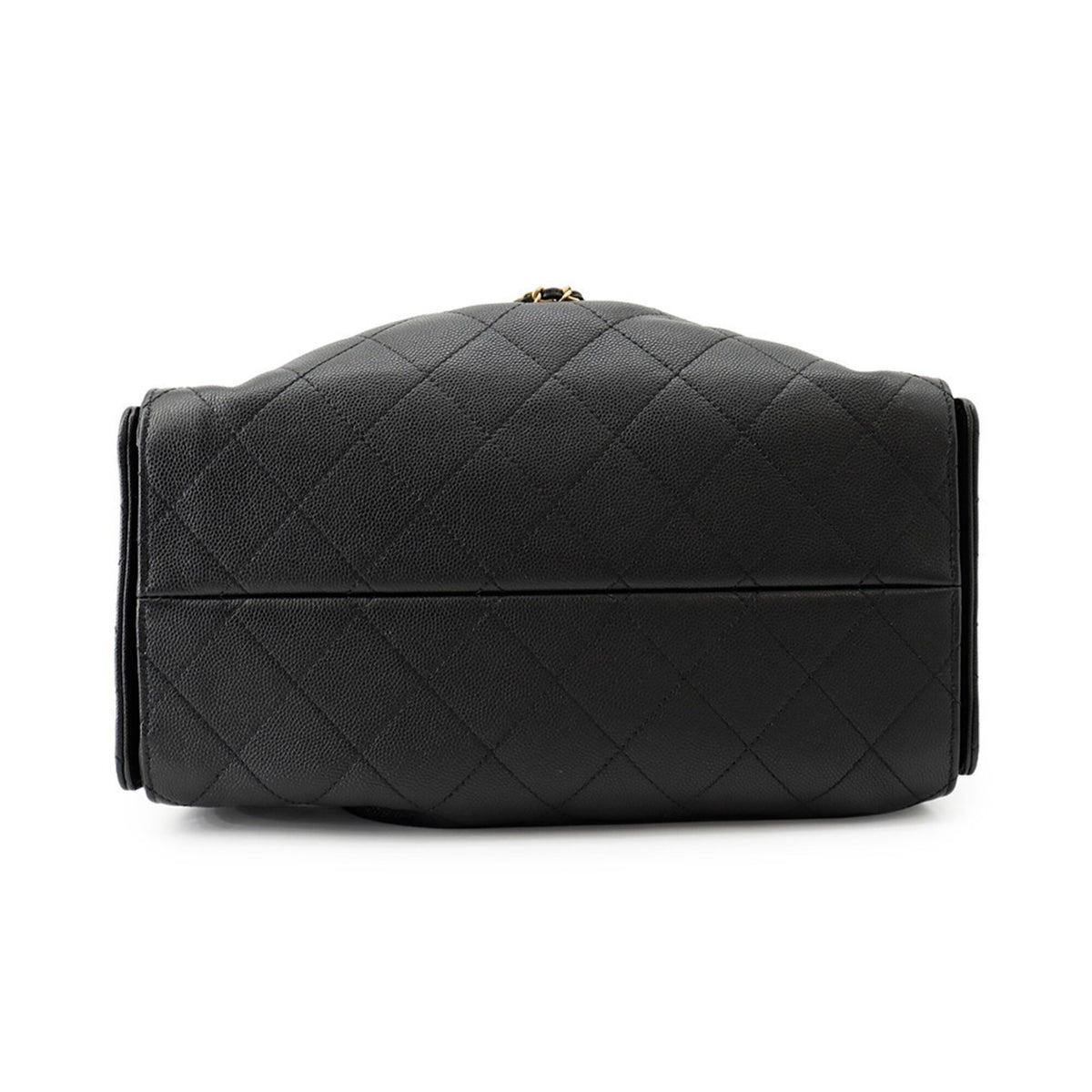 Chanel Black Grained Calfskin Handbag Shoulder Bag (Pre-Owned)