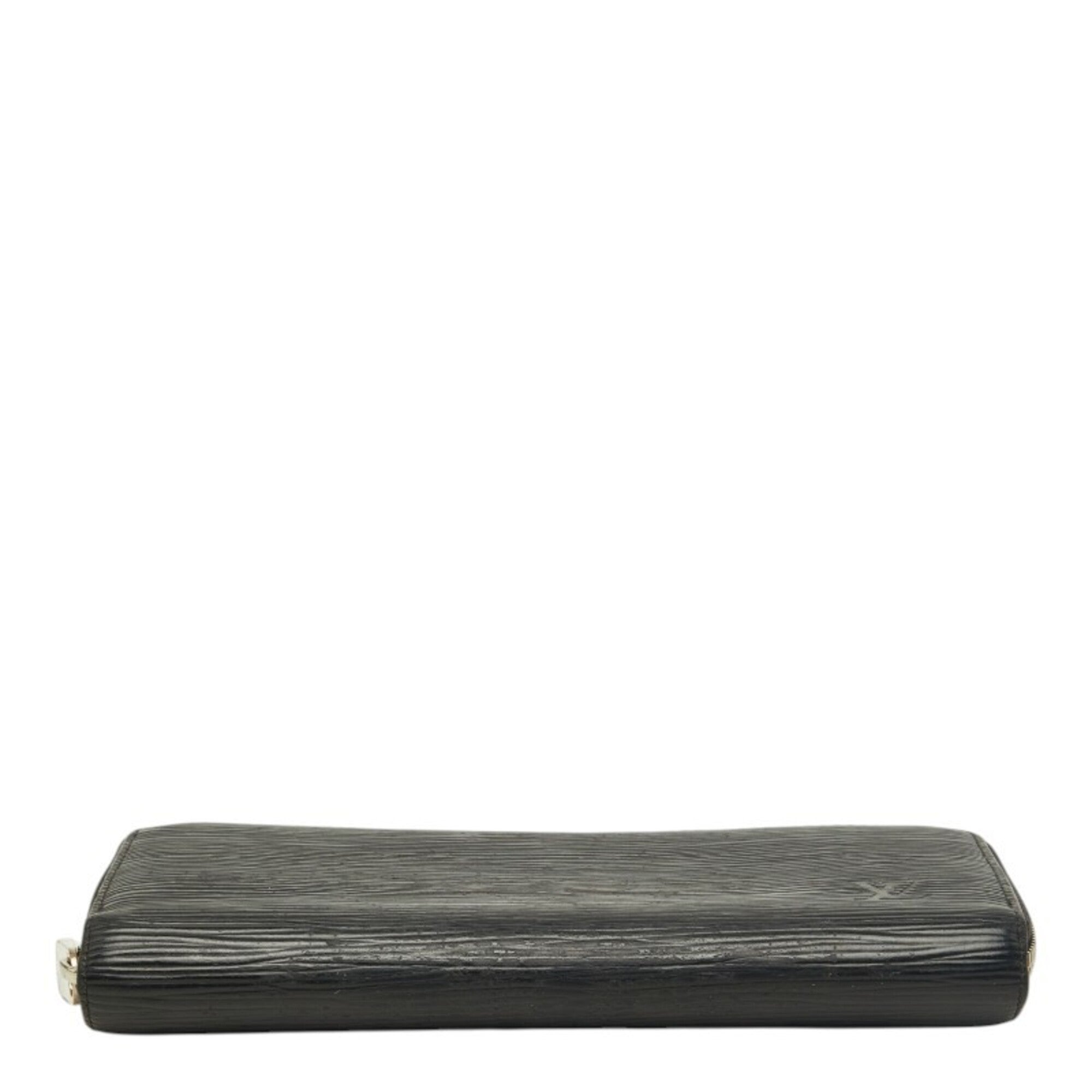 Louis Vuitton Black Leather Long Wallet (Bi-Fold) (Pre-Owned)