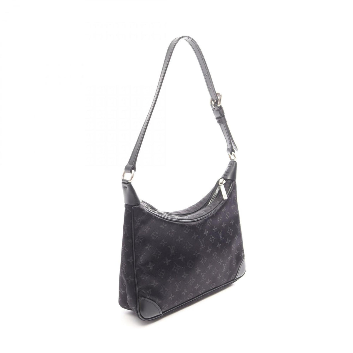 Louis Vuitton Black Noir Fabric Leather Handbag (Pre-Owned)