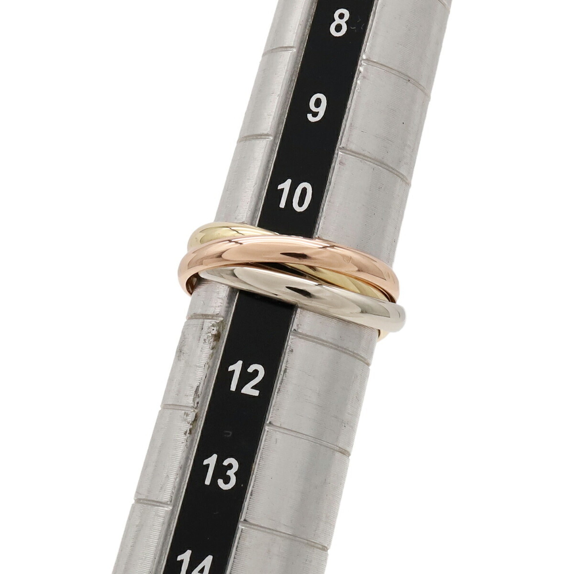 Cartier Trinity Pink Gold White Gold Yellow Gold Yellow Gold (18K) Pink Gold (18K) White Gold (18K) Band Ring (Pre-Owned)