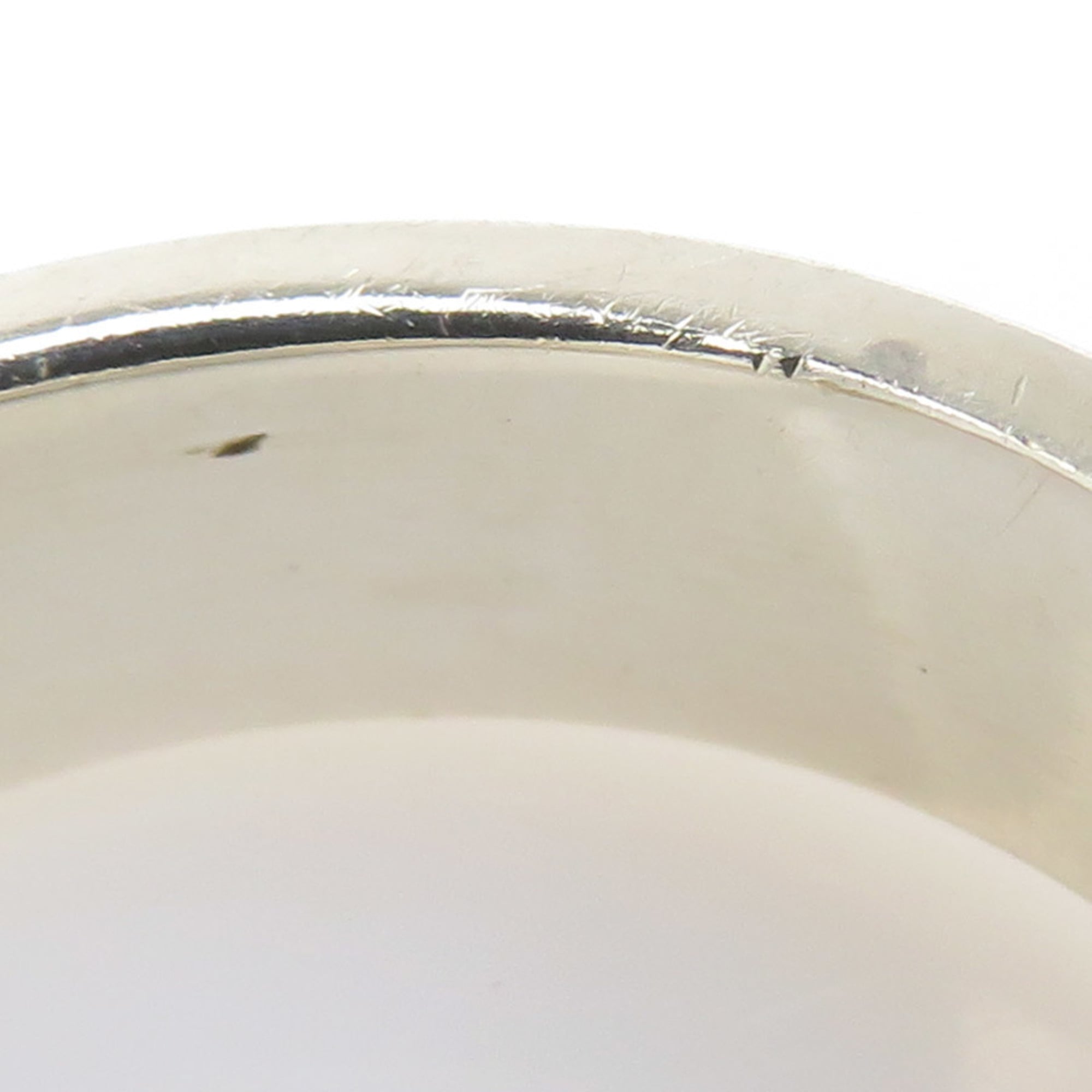 Hermes Silver Silver 925 Band Ring (Pre-Owned)