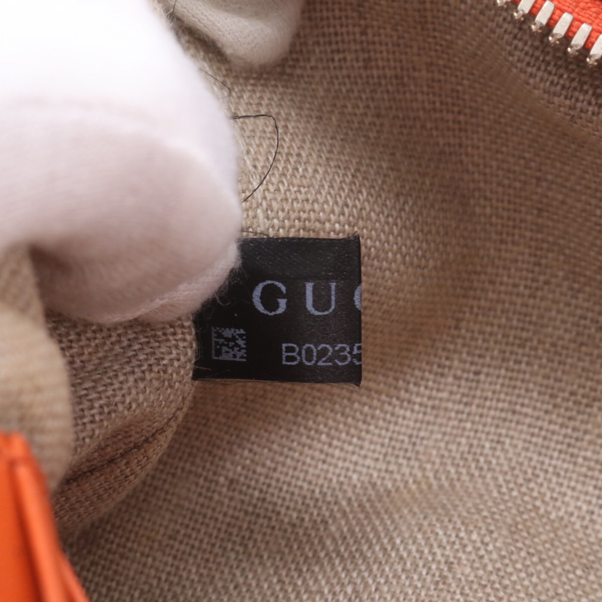 Gucci Guccissima Orange Leather Shoulder Bag (Pre-Owned)