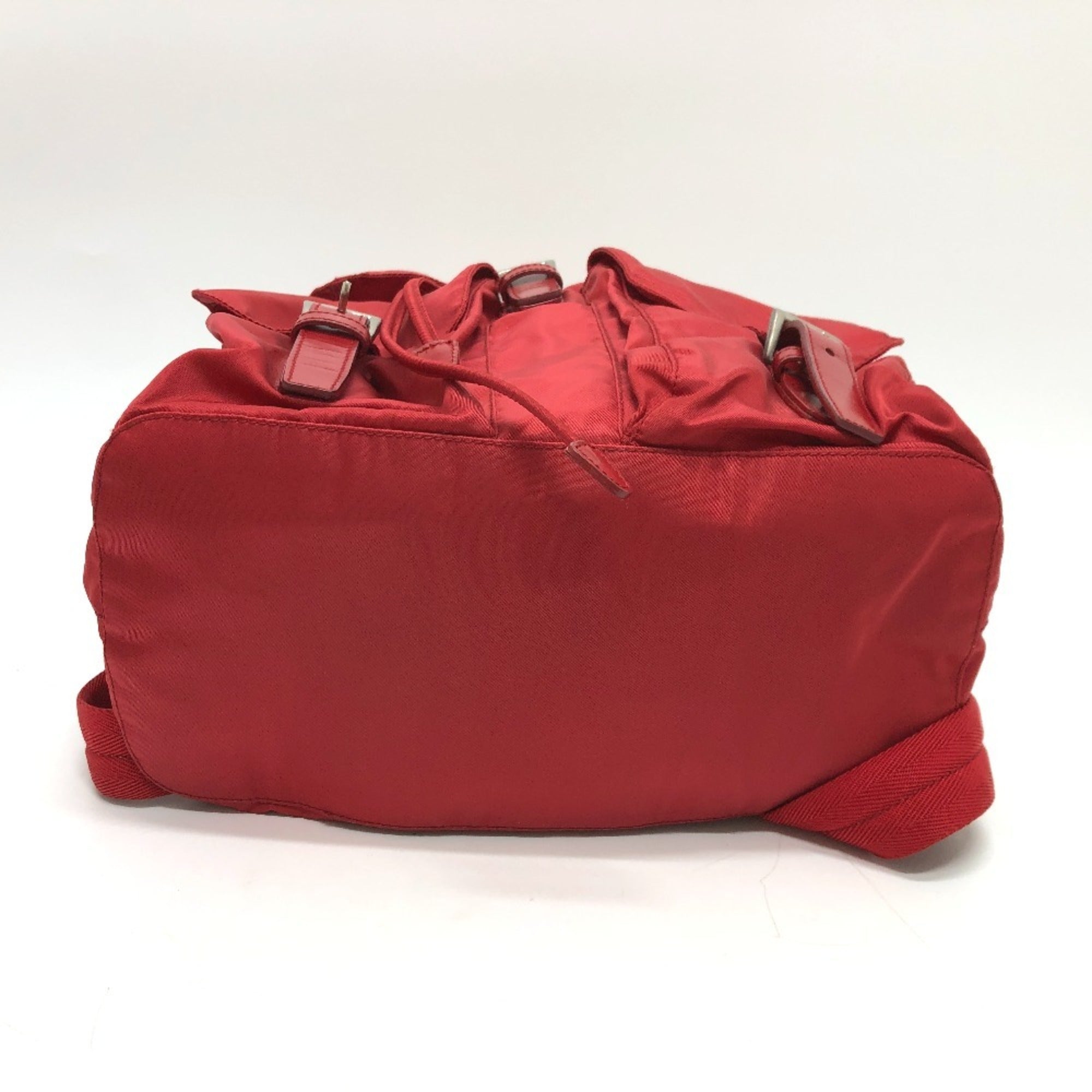 Prada Red Color Nylon Backpack (Pre-Owned)