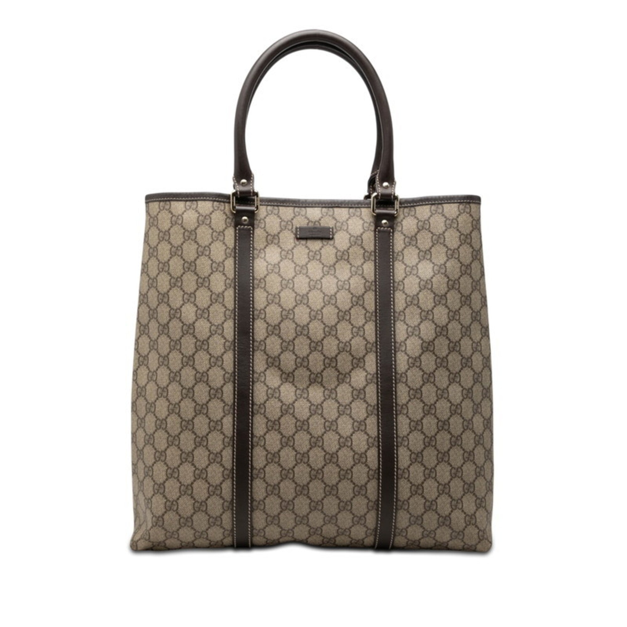 Gucci Beige Brown Pvc Leather Tote Bag (Pre-Owned)