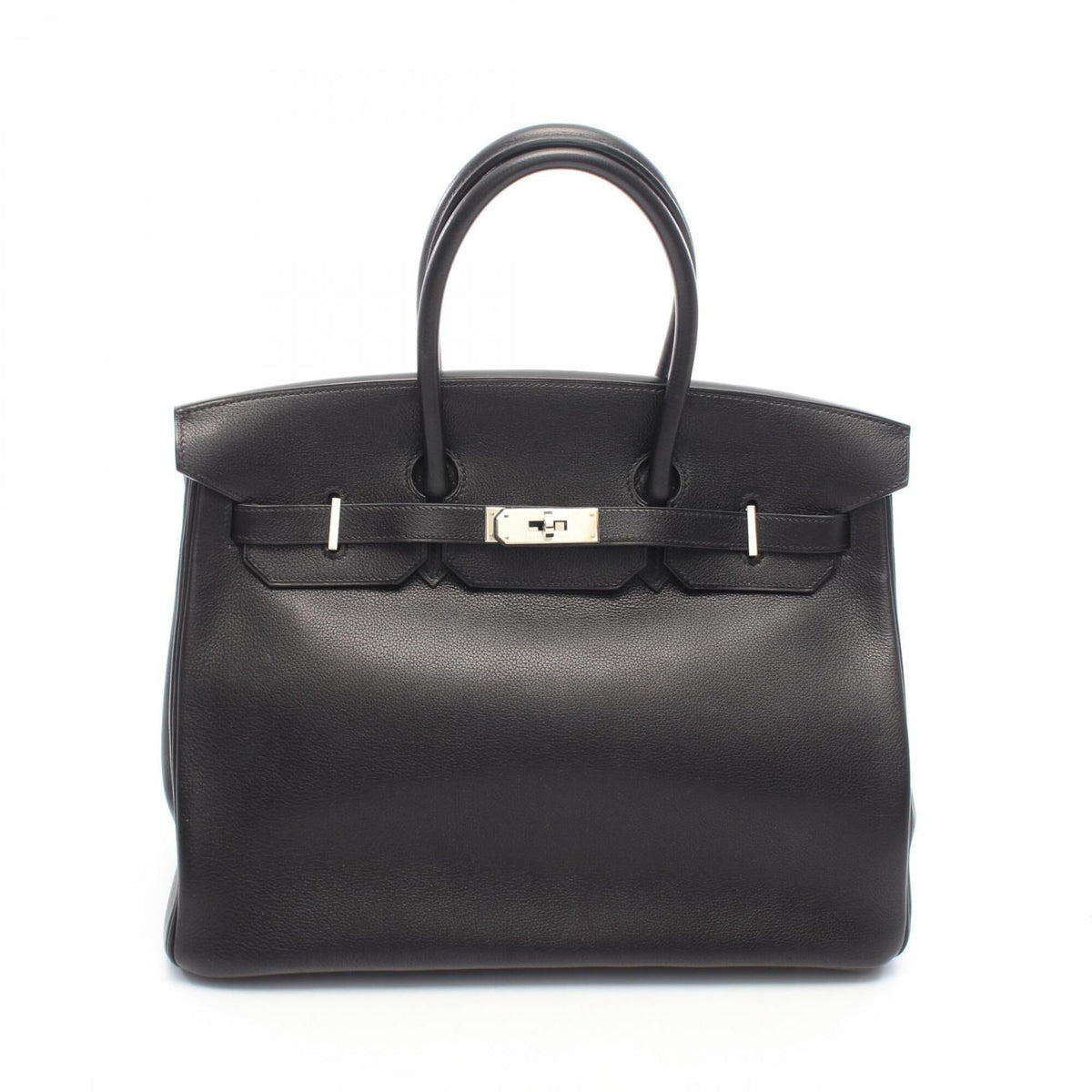 Hermes Black Evercalf Leather Handbag (Pre-Owned)