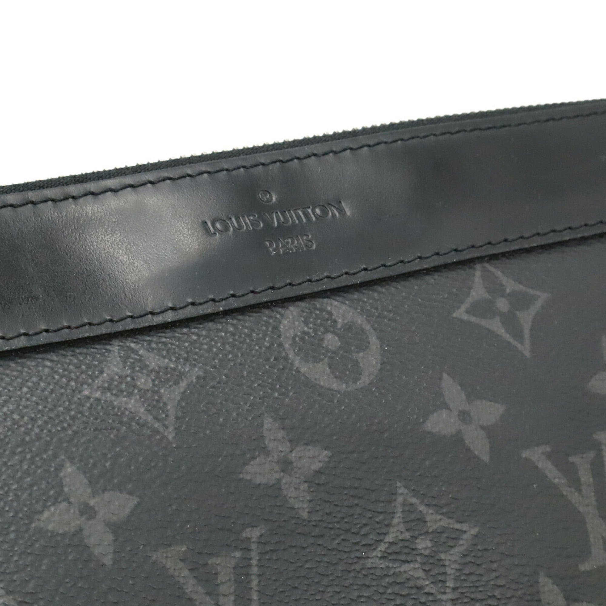 Louis Vuitton Monogram Eclipse Black Gray Monogram Eclipse Clutch Bag (Pre-Owned)