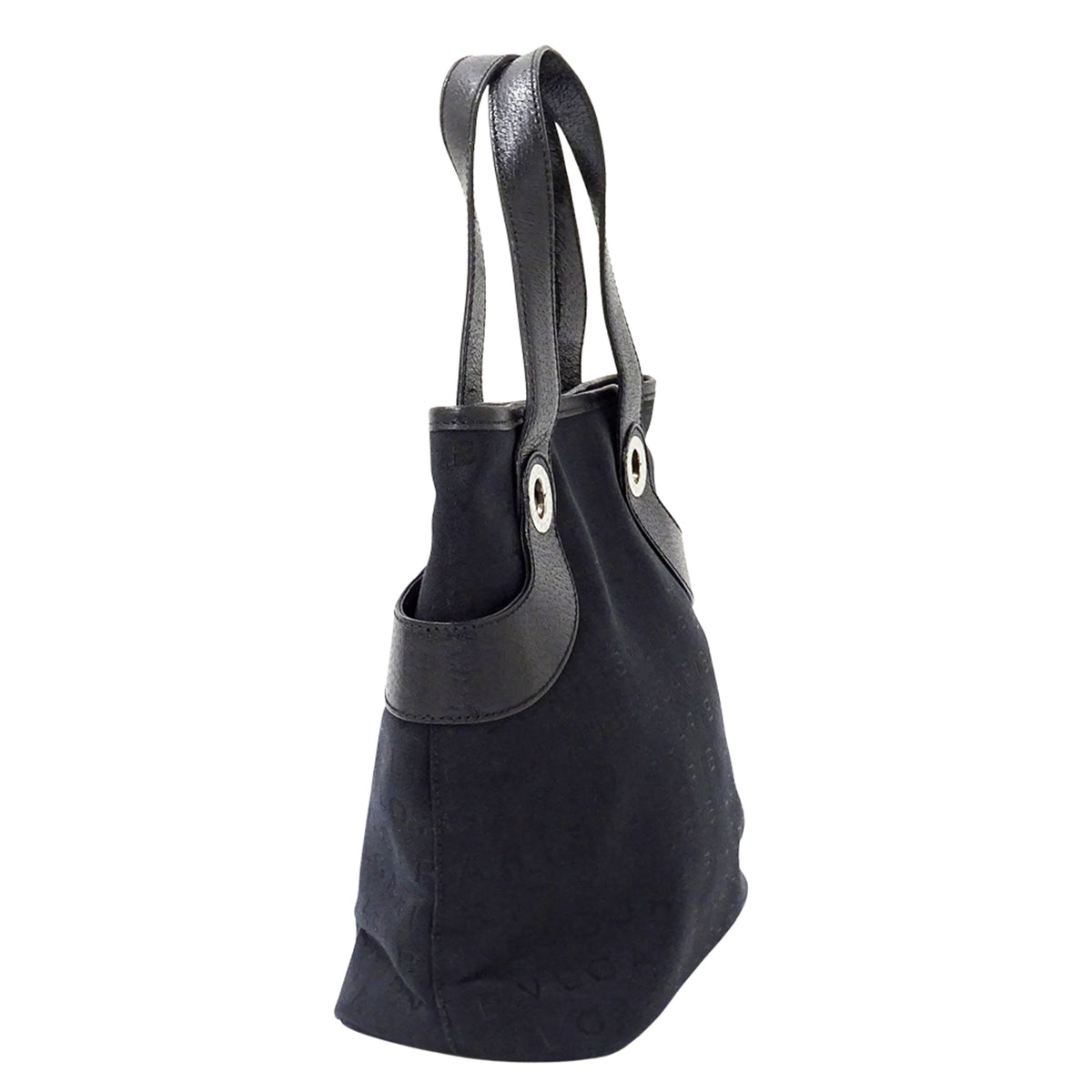 Bvlgari Black Canvas Handbag Tote Bag (Pre-Owned)