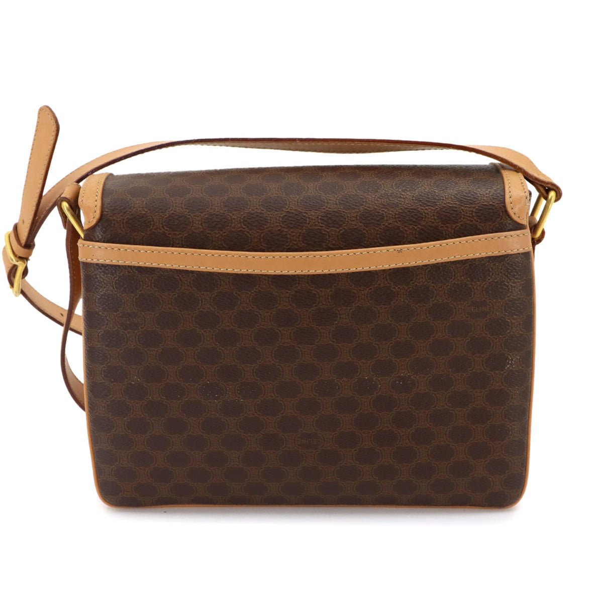 Celine Brown Pvc Leather Handbag Shoulder Bag (Pre-Owned)