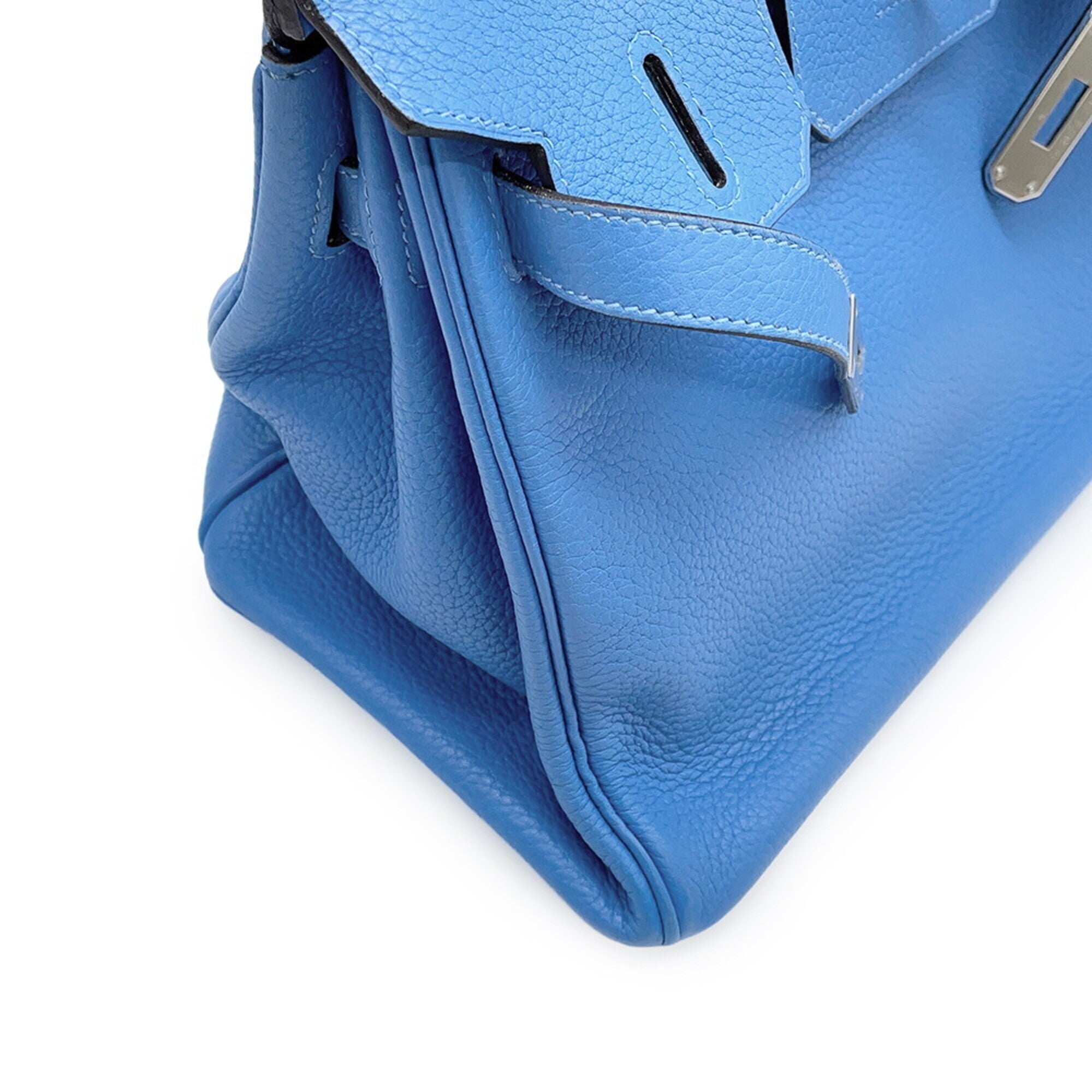 Hermes Birkin Blue Paradise Taurillon Clemence Leather Handbag (Pre-Owned)