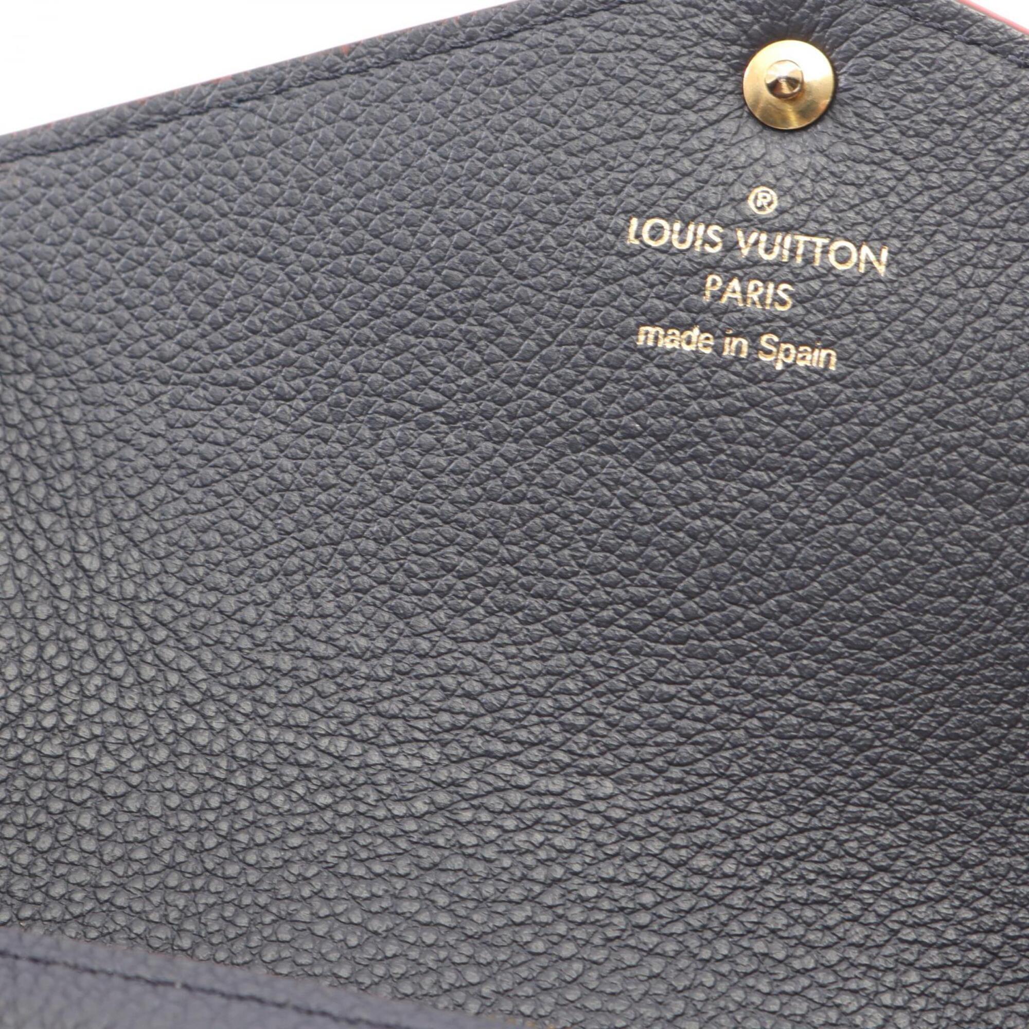 Louis Vuitton Marine Rouge Navy Monogram Empreinte Leather Long Wallet (Bi-Fold) (Pre-Owned)