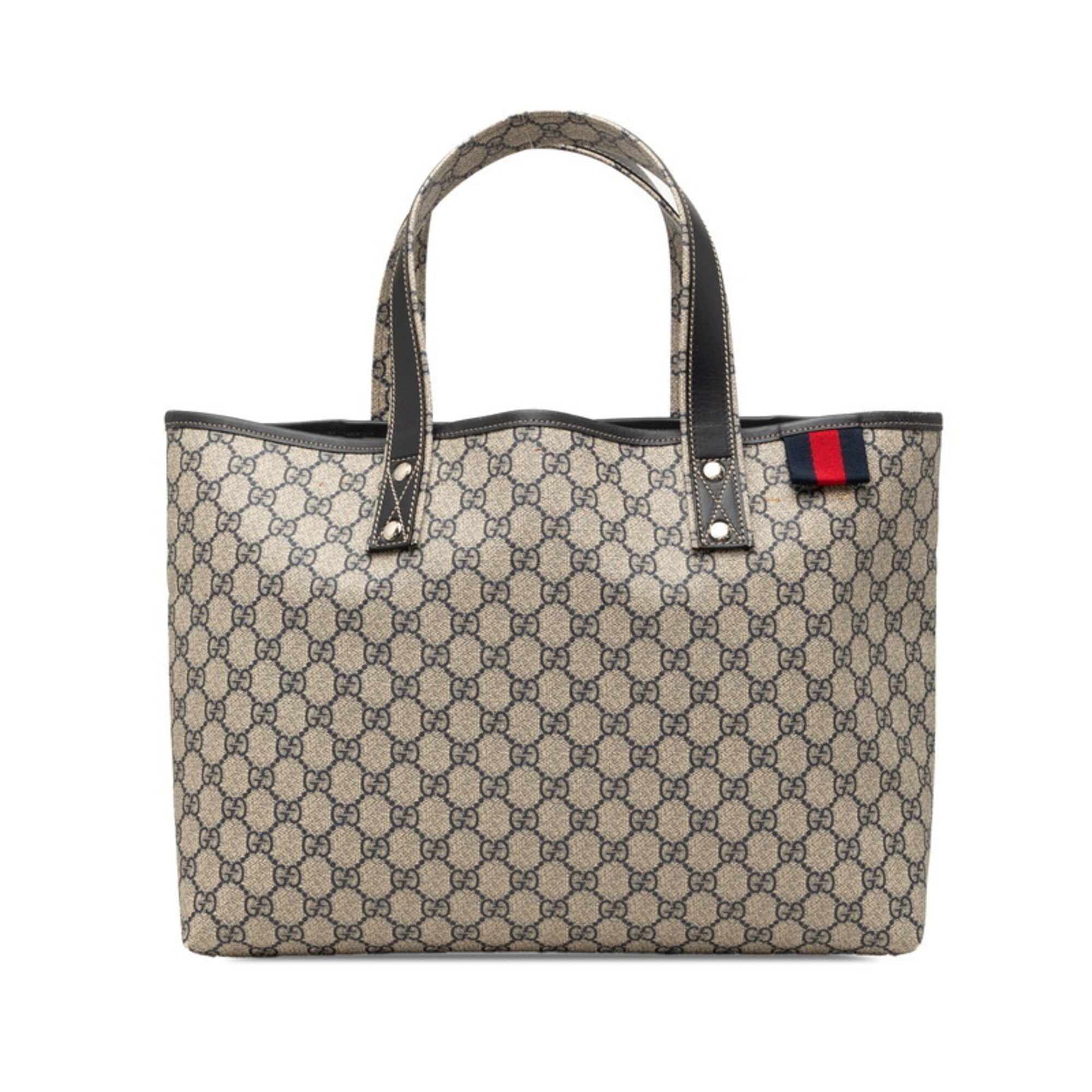 Gucci Beige Brown Pvc Leather Shoulder Bag Tote Bag (Pre-Owned)