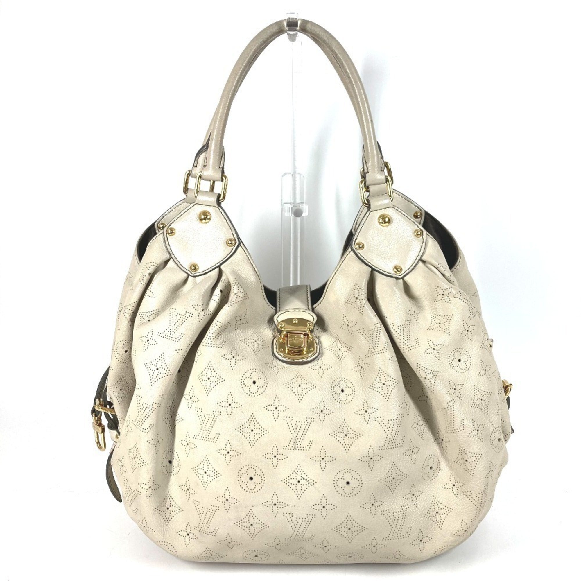 Louis Vuitton Mahina White Mahina Leather Handbag Shoulder Bag (Pre-Owned)