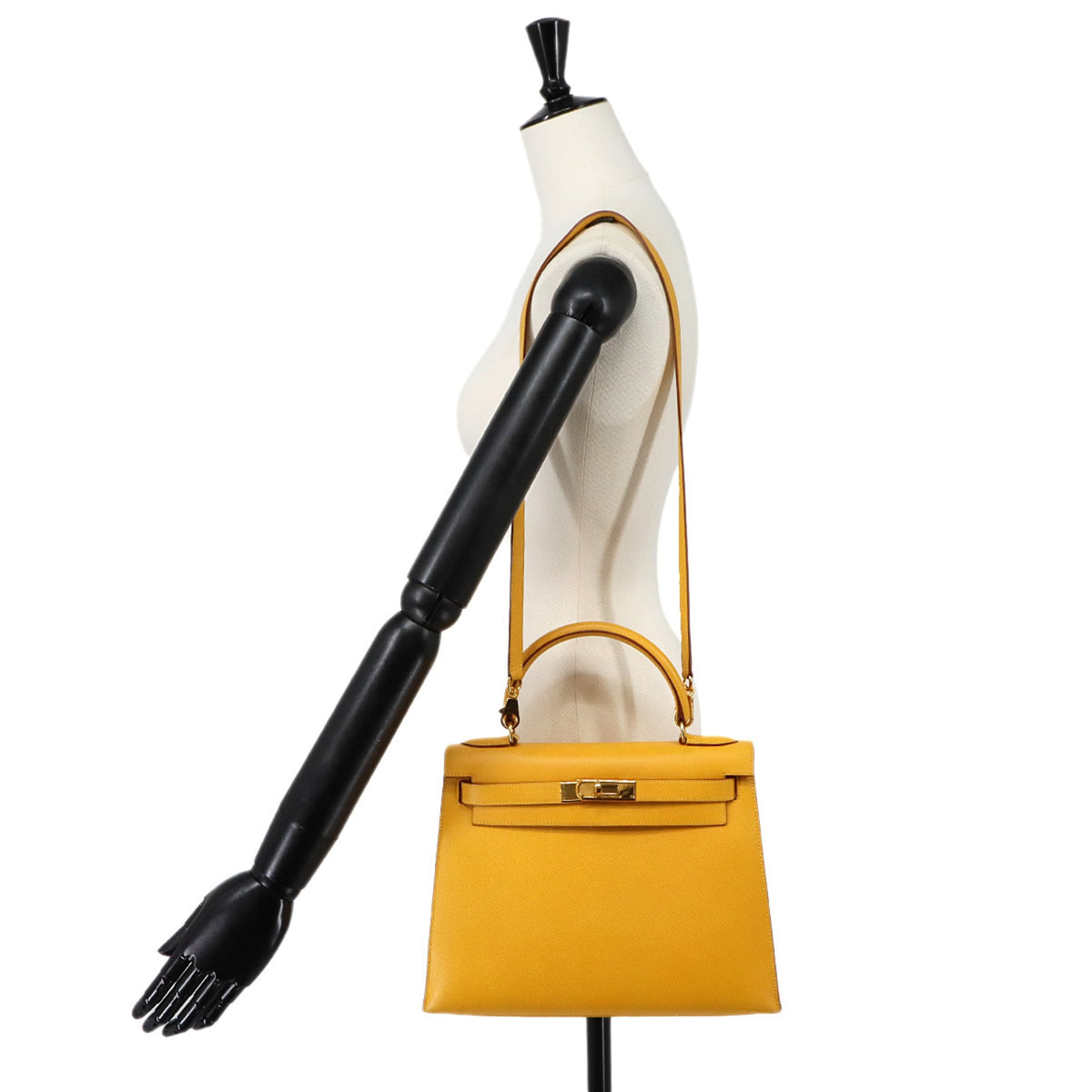Hermes Jaune Courchevel Leather Handbag (Pre-Owned)