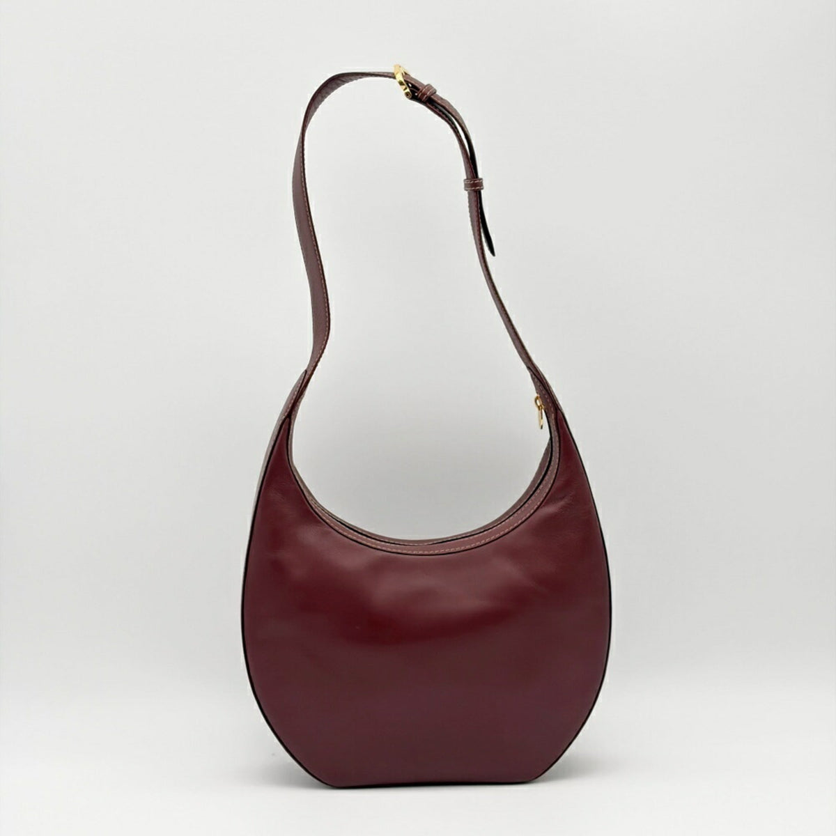 Cartier Bordeaux Leather Shoulder Bag (Pre-Owned)