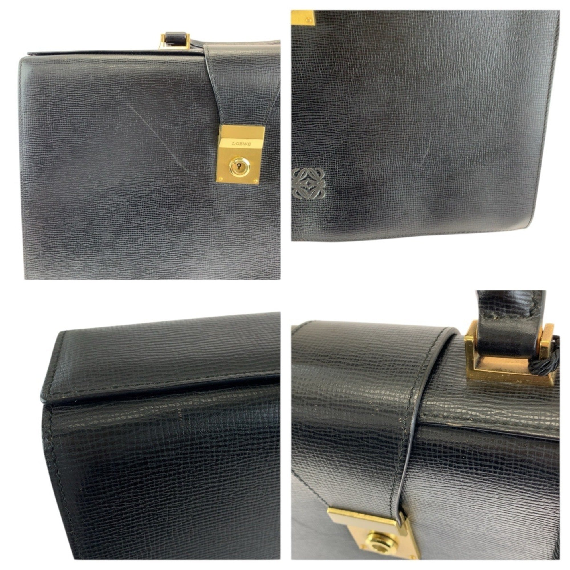 Loewe Black Leather Briefcase (Pre-Owned)
