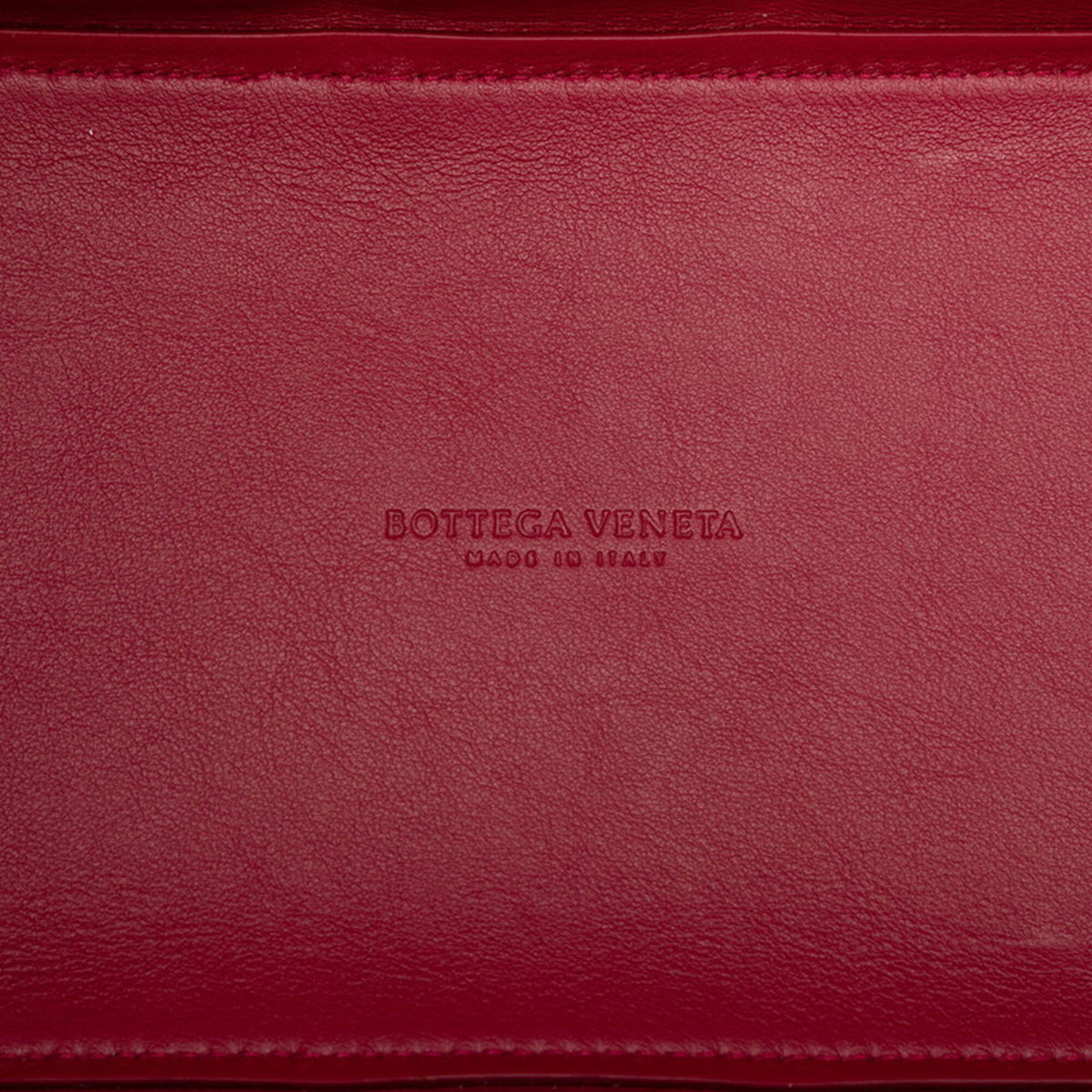 Bottega Veneta Red Color Wine Leather Handbag Shoulder Bag (Pre-Owned)