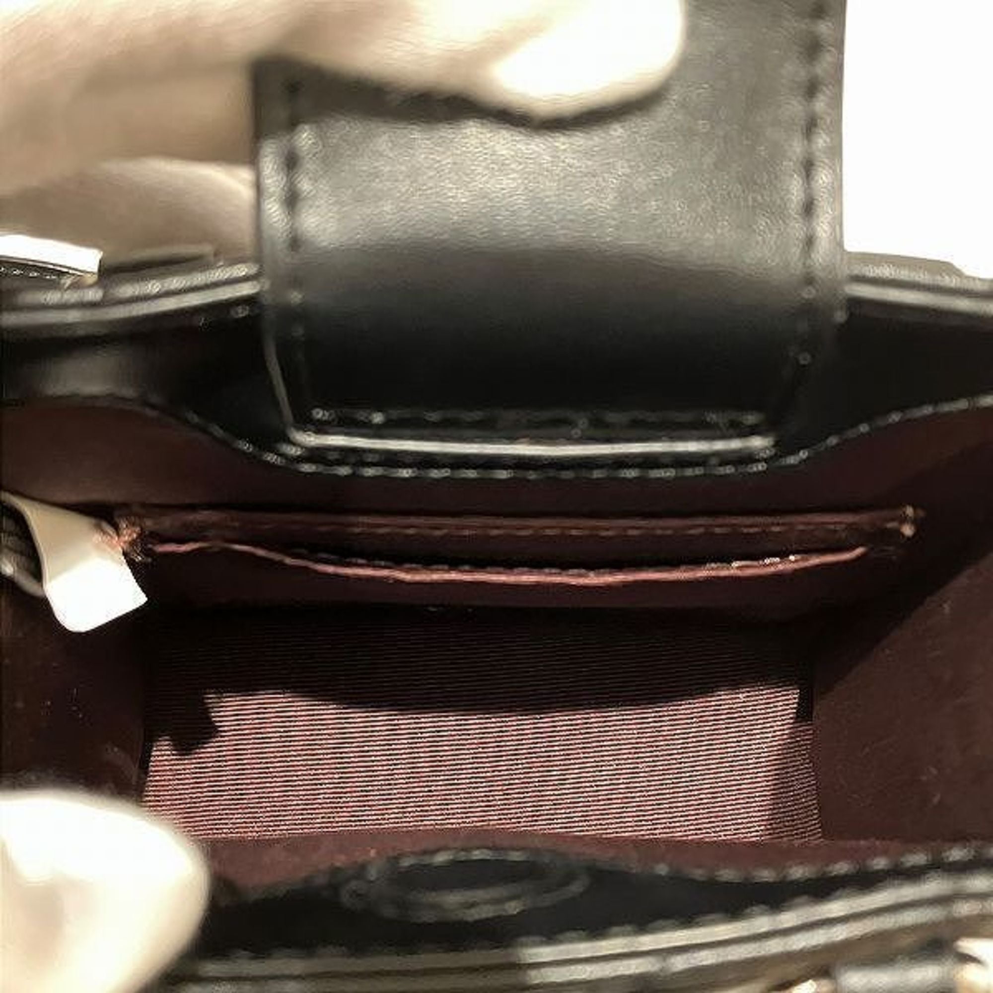 Coach Black Leather Handbag Shoulder Bag Tote Bag (Pre-Owned)